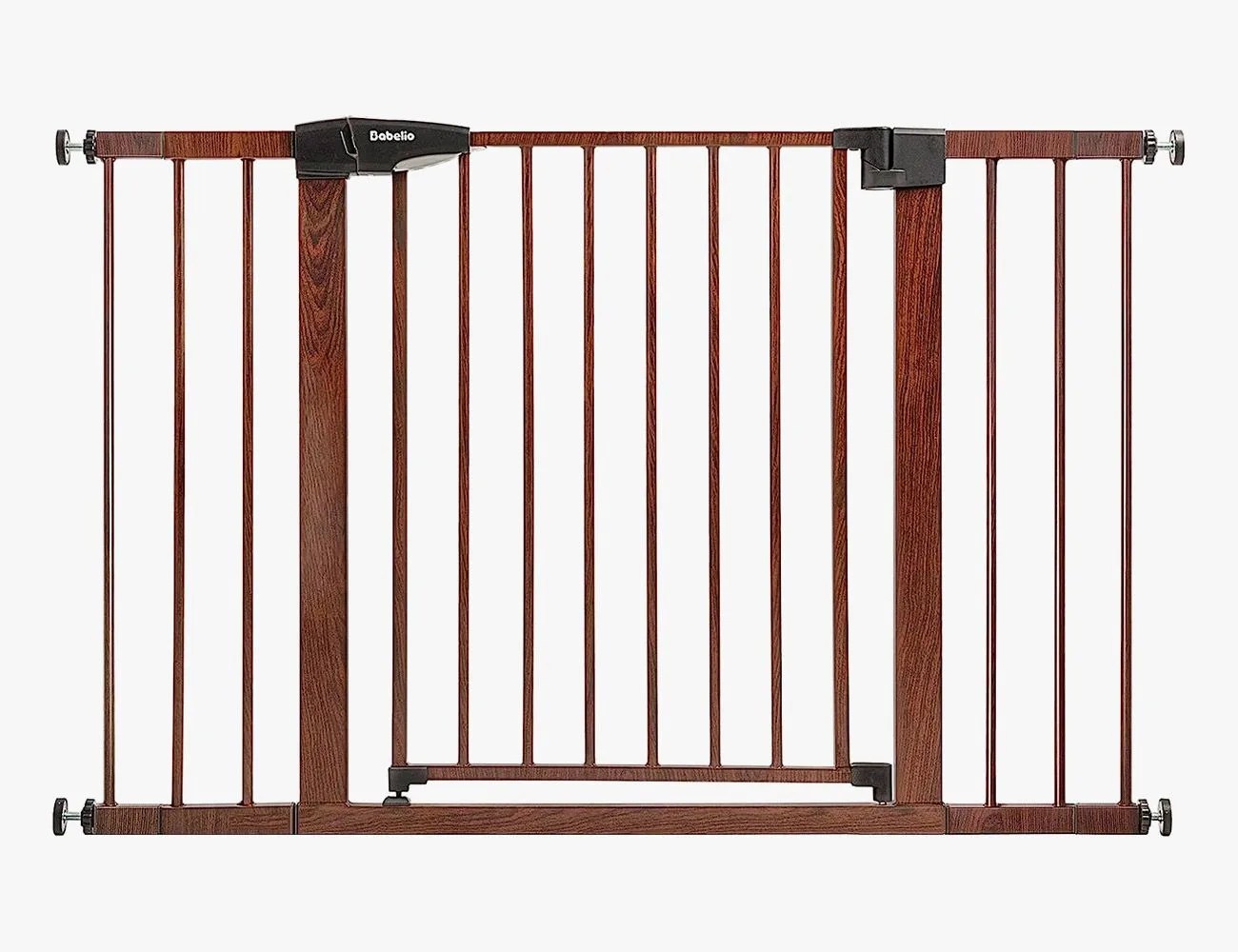 Babelio Metal Baby Gate with Wood Pattern