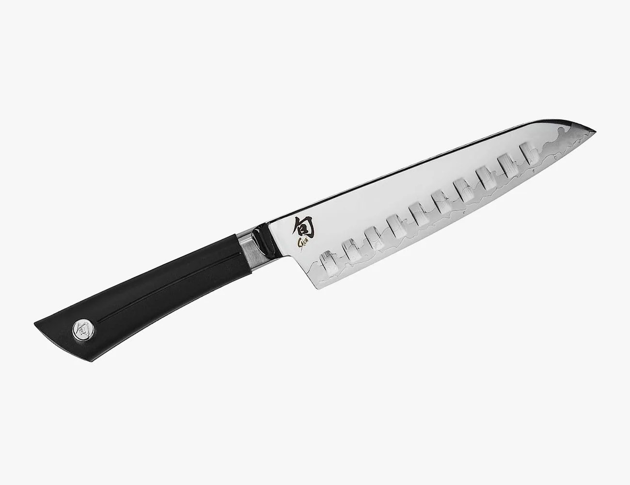 shun cutlery sora hollow ground santoku knife 7”, asian inspired knife for all purpose food prep, chef knife alternative, handcrafted japanese knife