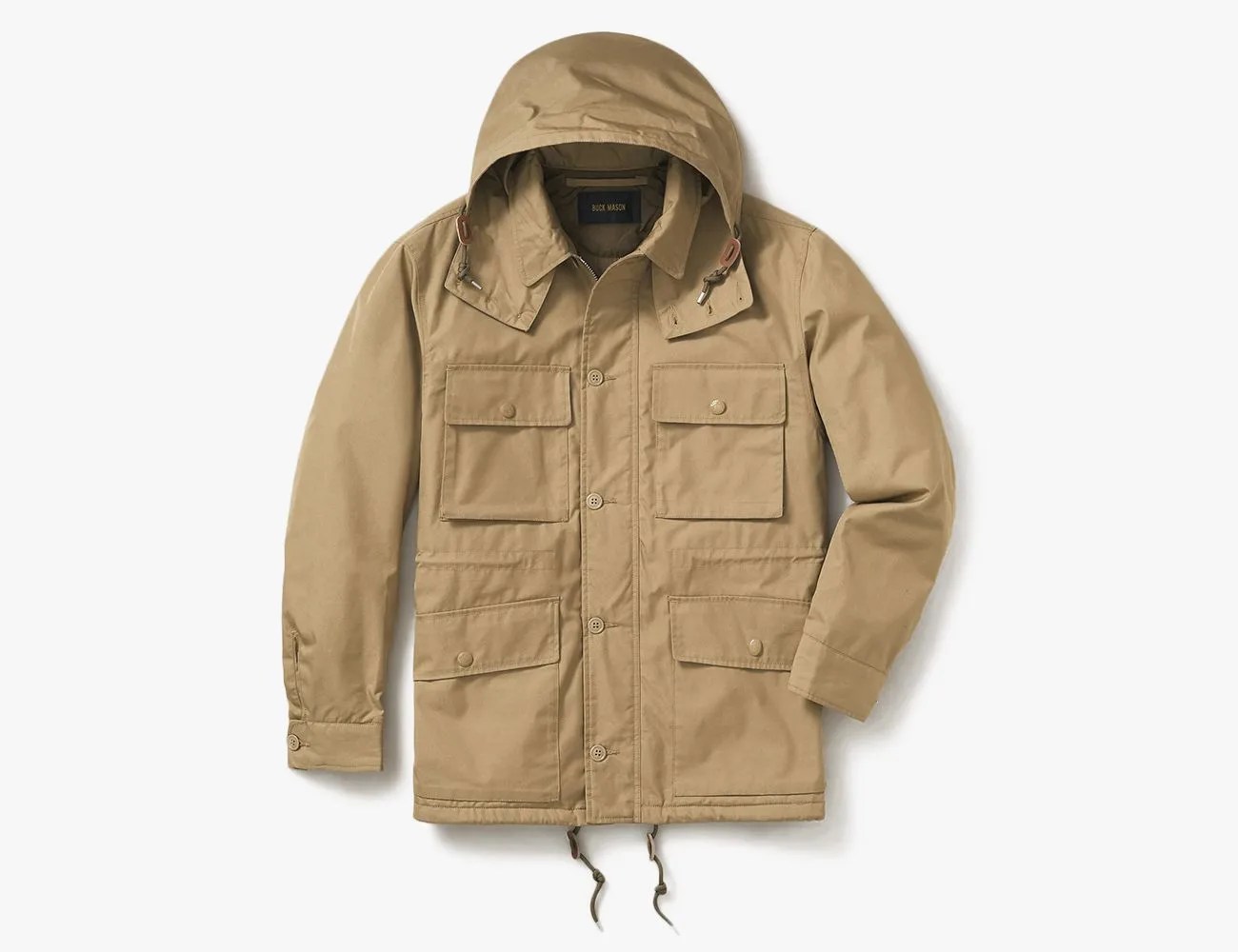 khaki hooded jacket