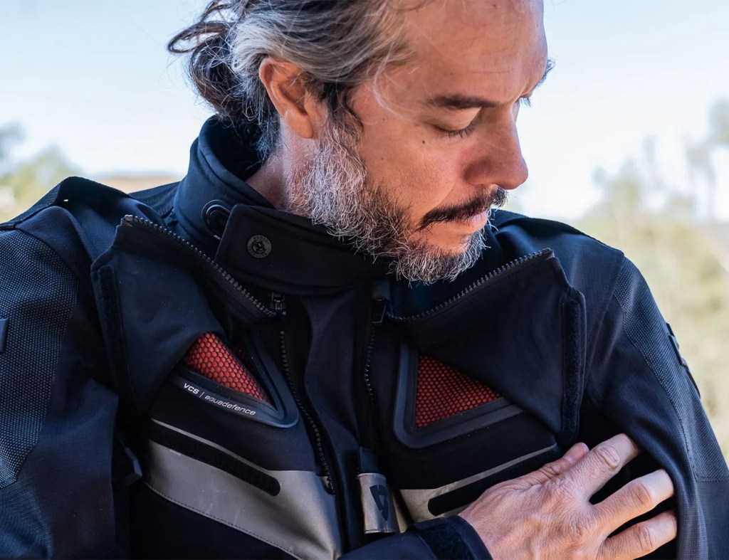 a man wearing a motorcycle jacket