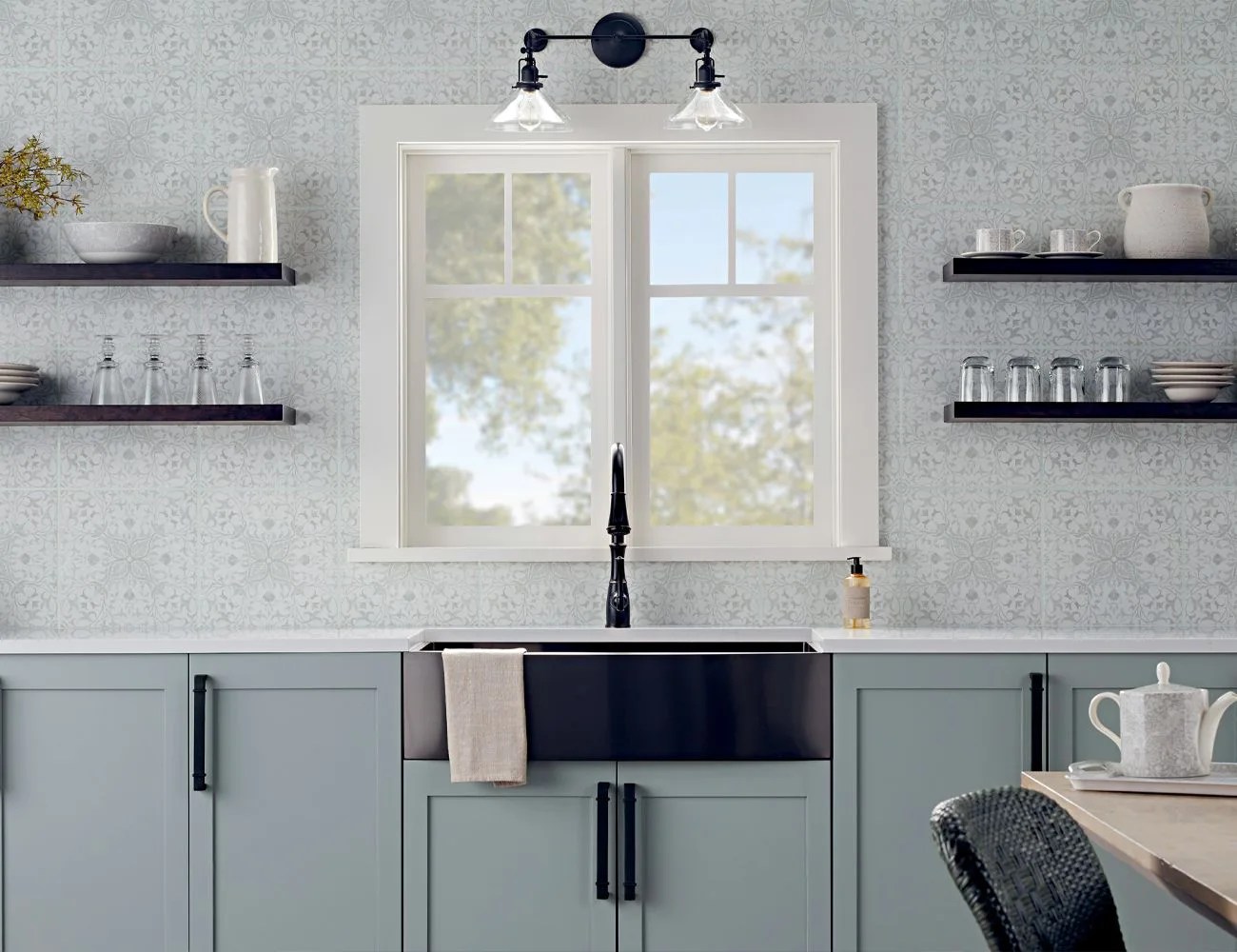 tiled kitchen