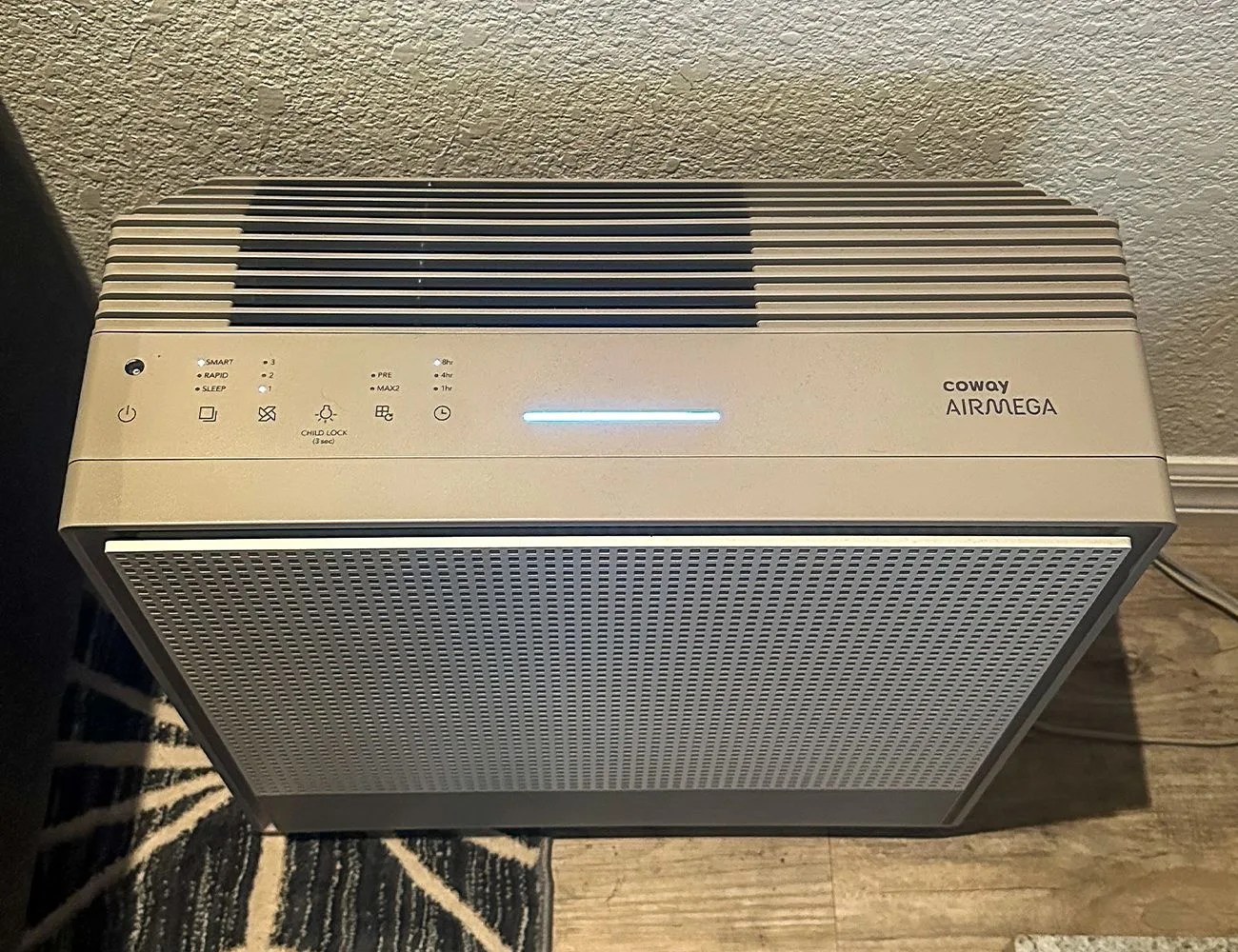 top of a coway airmega 250 air purifier