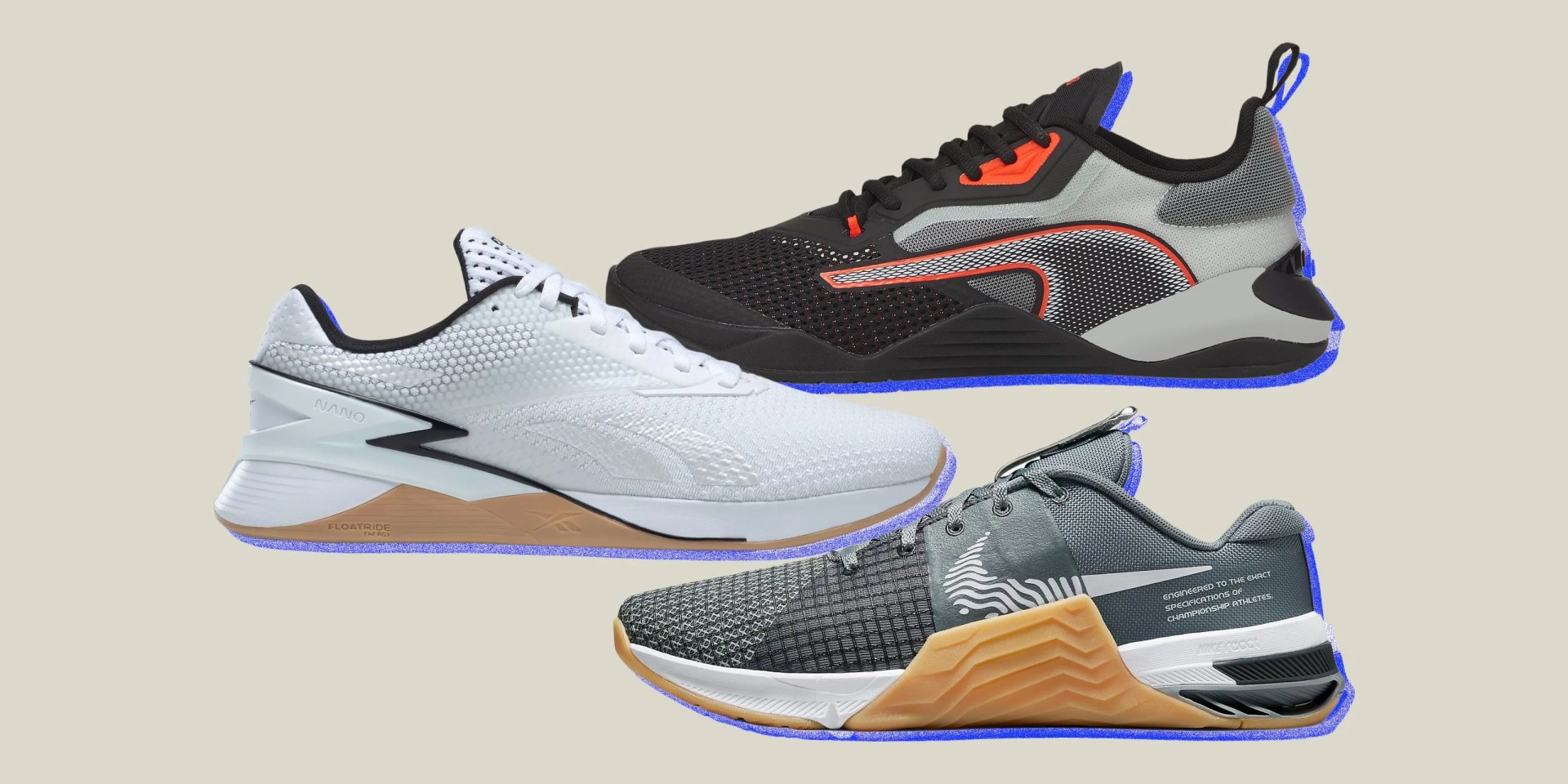 collage of three shoes