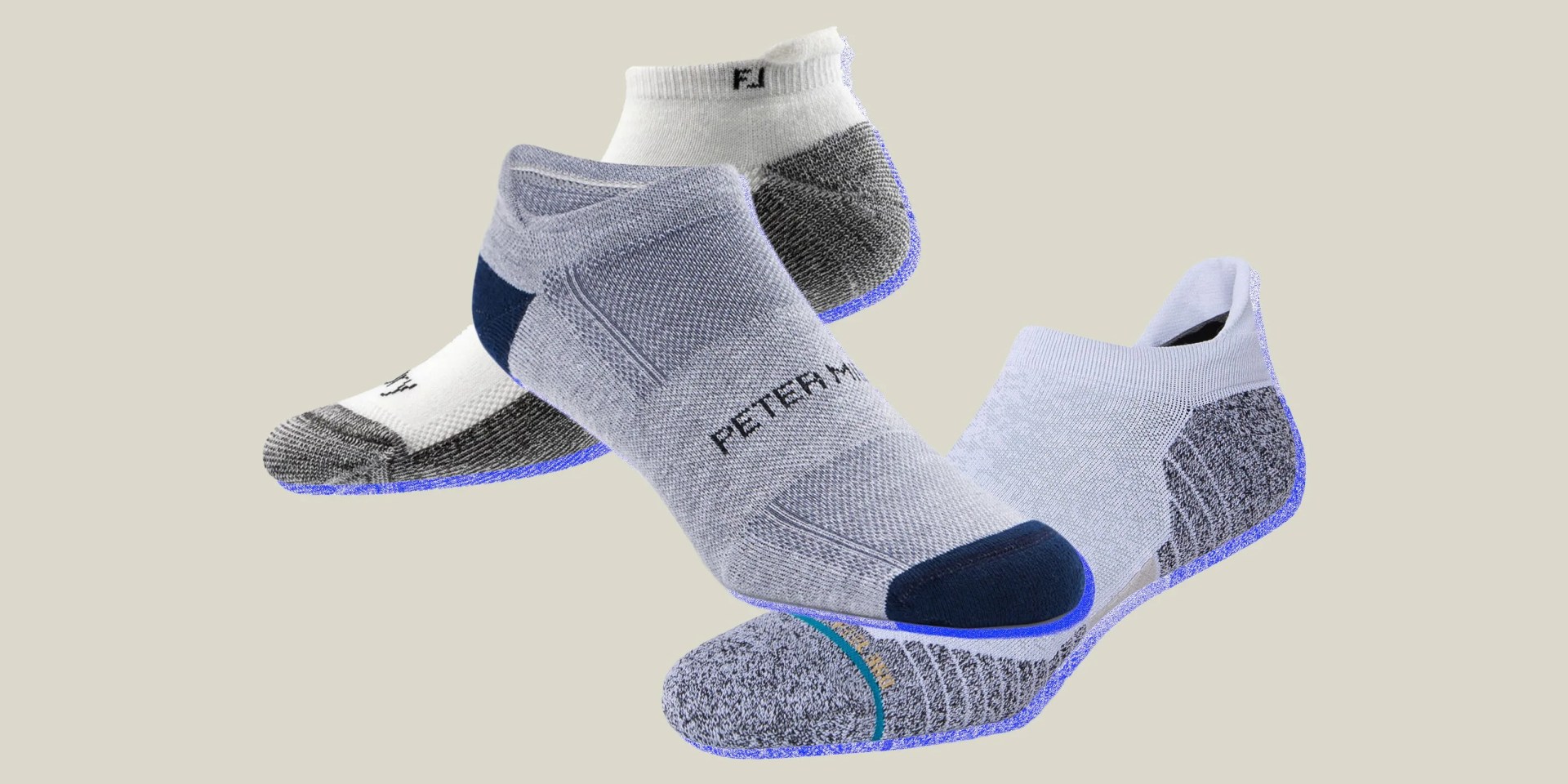 collage of three socks