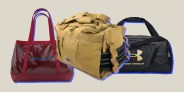 collage of three gym bags