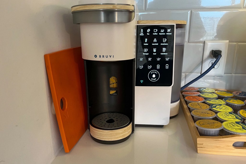 bruvi coffee maker on a counter