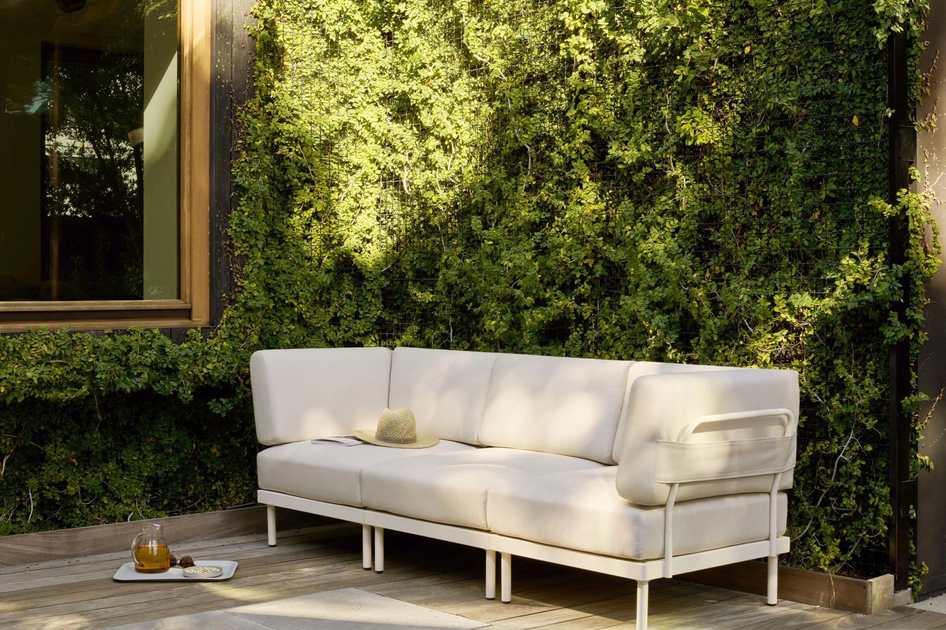 burrow outdoor couch on a deck