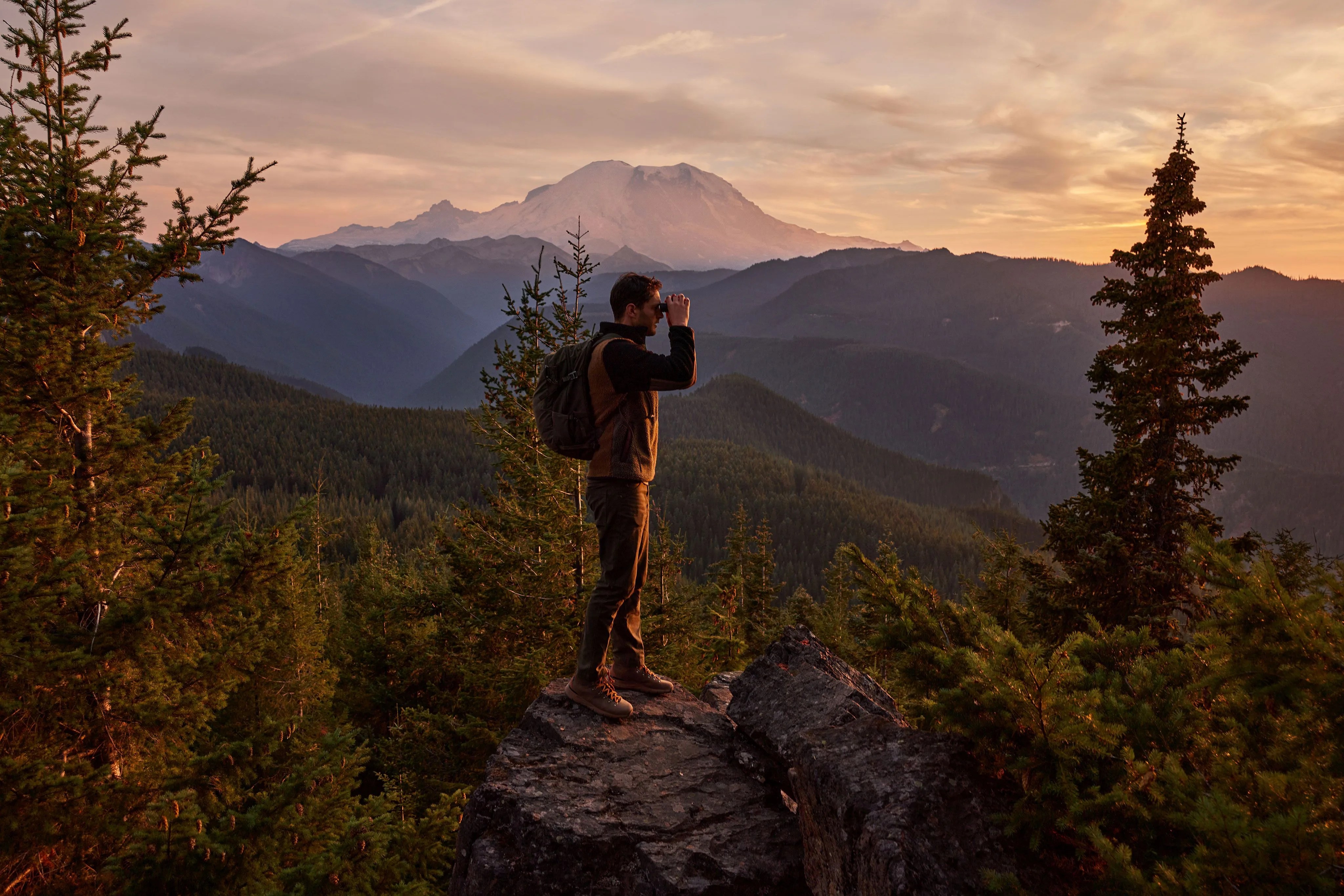 man looking into the horizon
