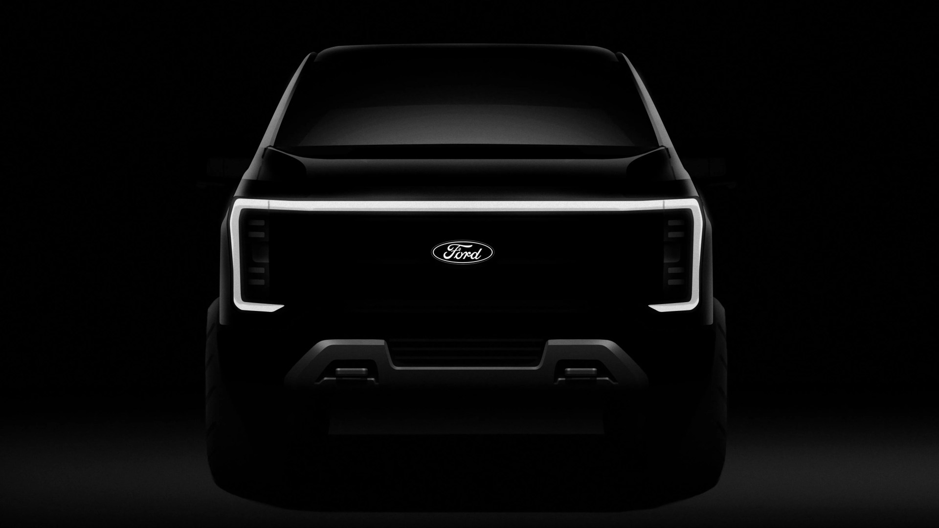 ford f150 lightning pickup truck sketch front view