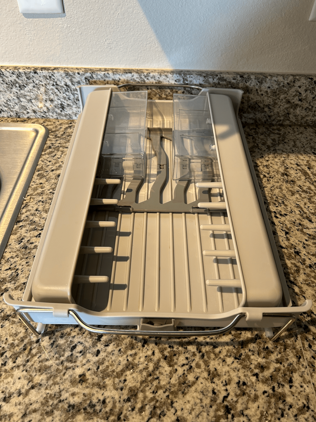 oxo dish rack folded up