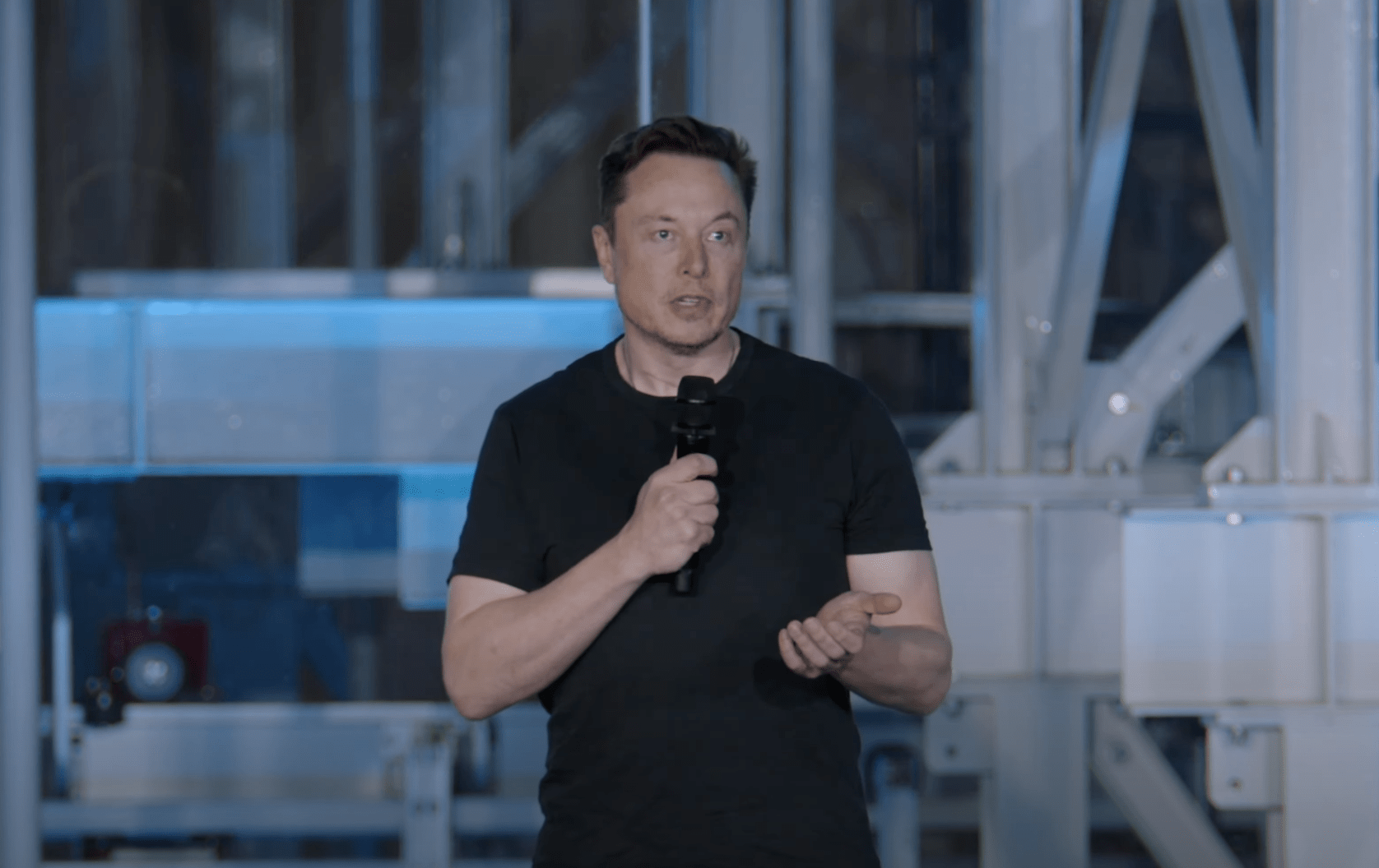 elon musk on stage