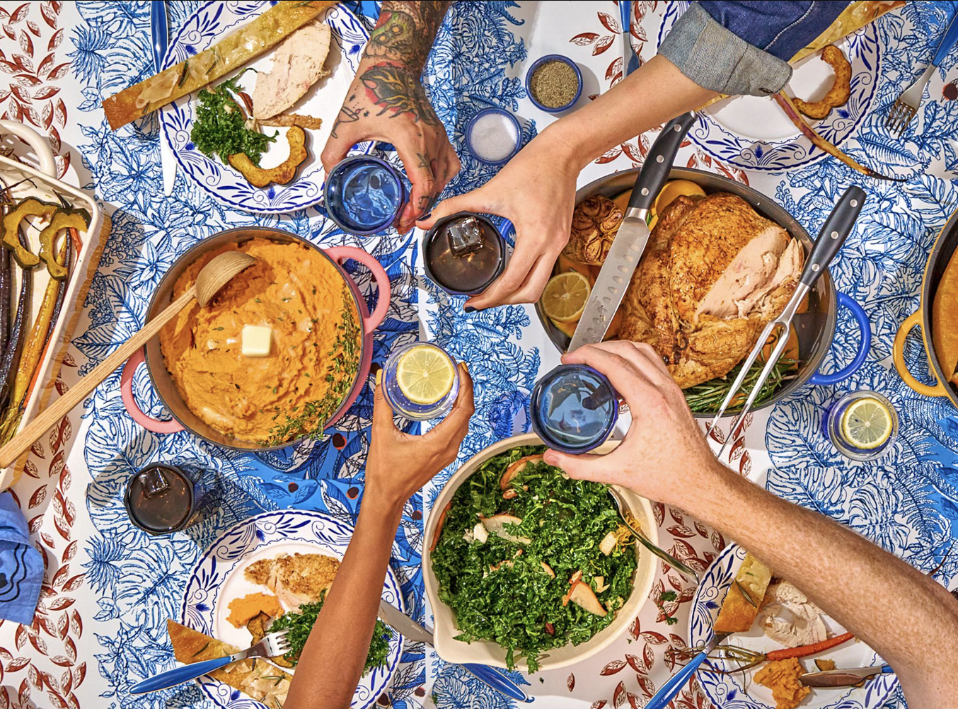 flat lay of table with great jones cookware