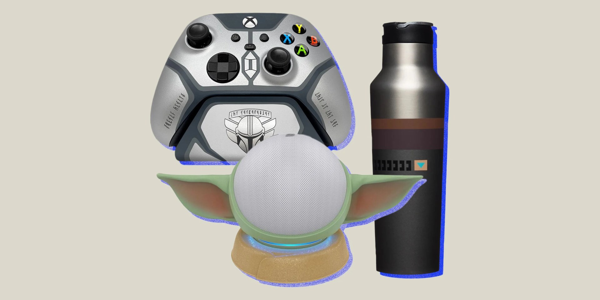 collage of mandalorian products