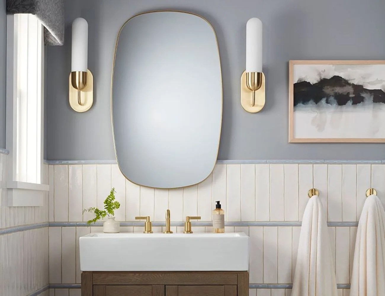 a tiled bathroom