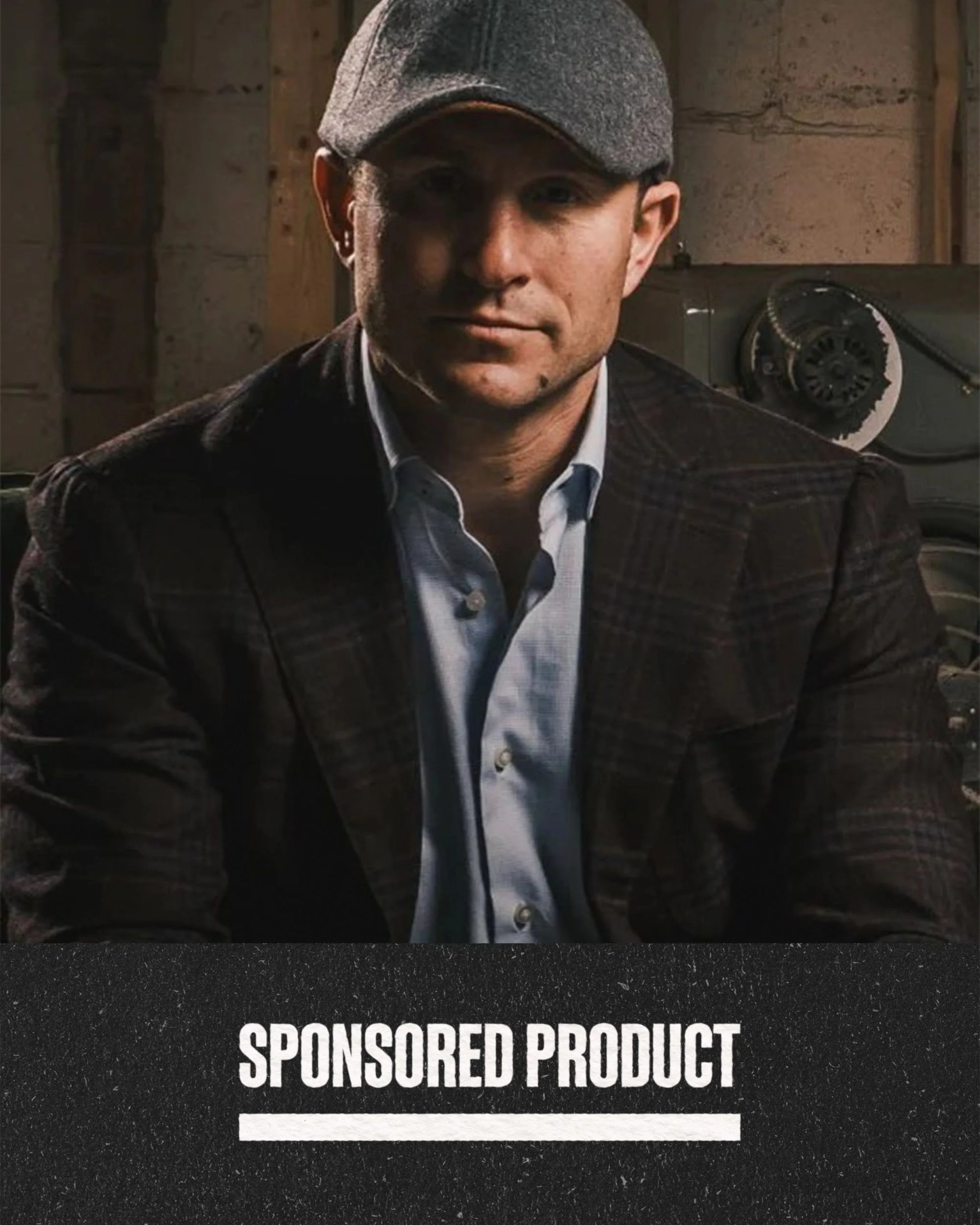 sponsored product man wearing boston scally cap