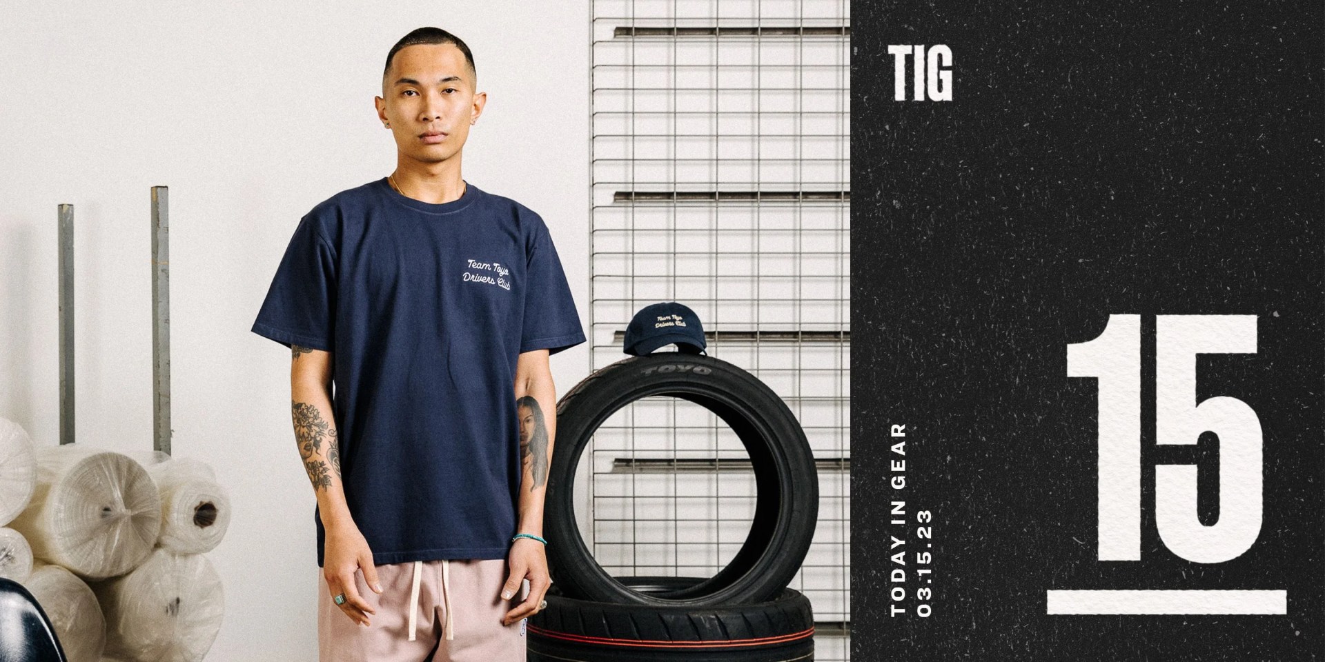 today in gear march 15 2023 man wearing standard tee x toyo star collection