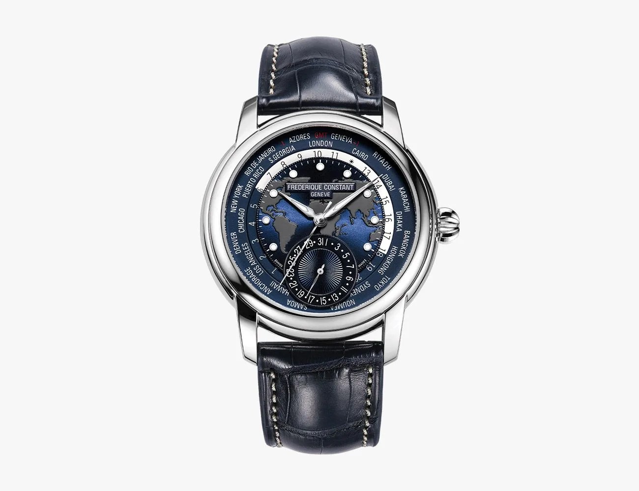 frederique constant classic worldtimer manufacture watch