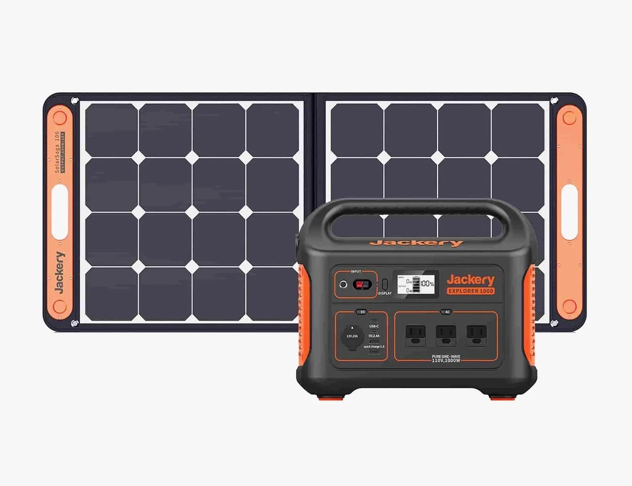 jackery solar generator 1000  solarsaga 100w