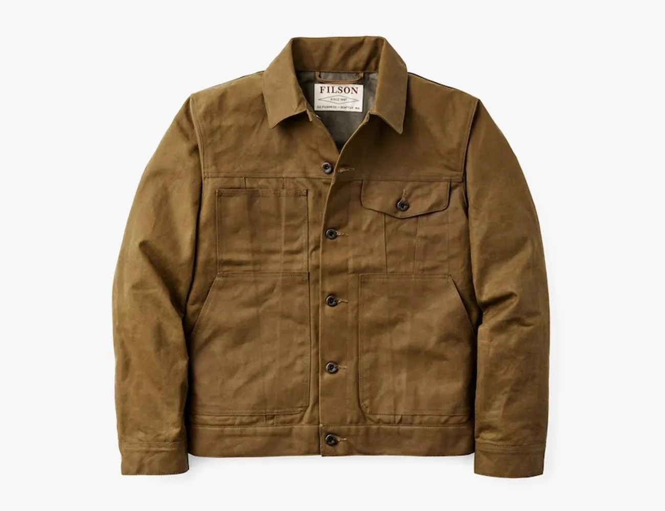 filson tin cloth short lined cruiser jacket