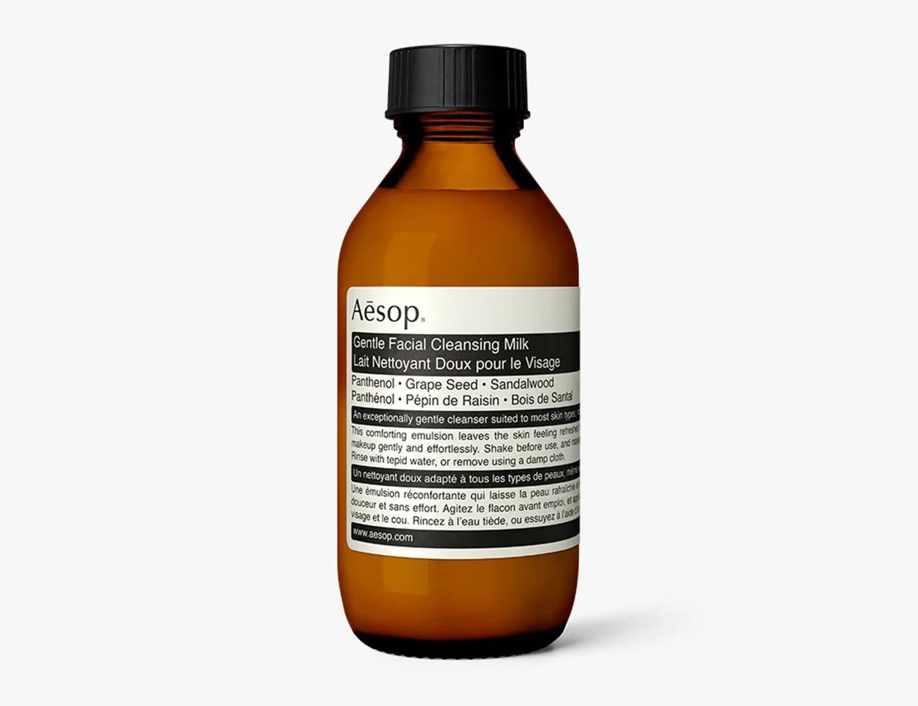 bottle of face cleanser