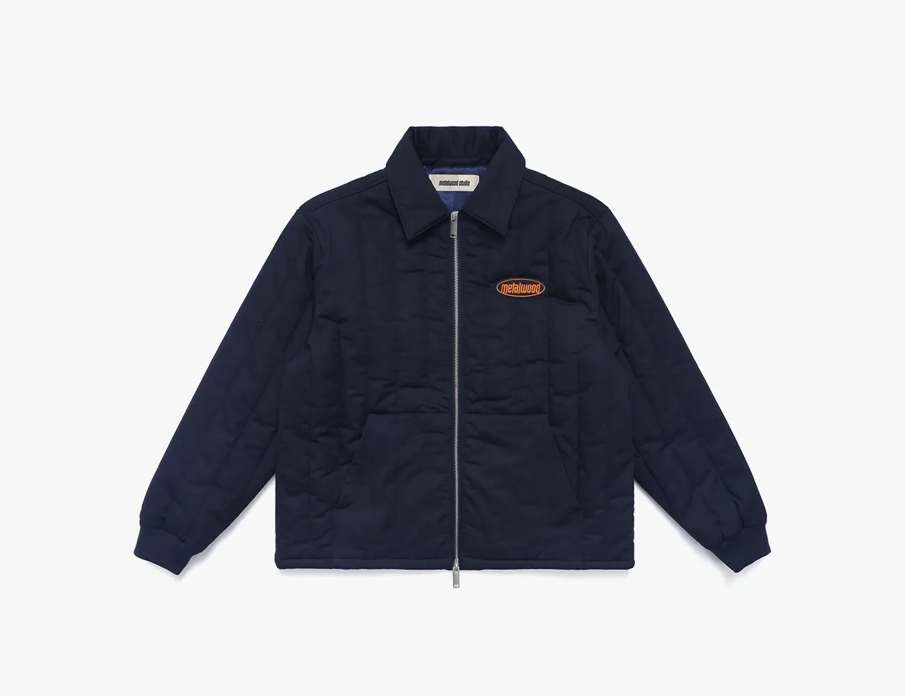 Metalwood Studio Oval Logo Quilted Mechanics Jacket
