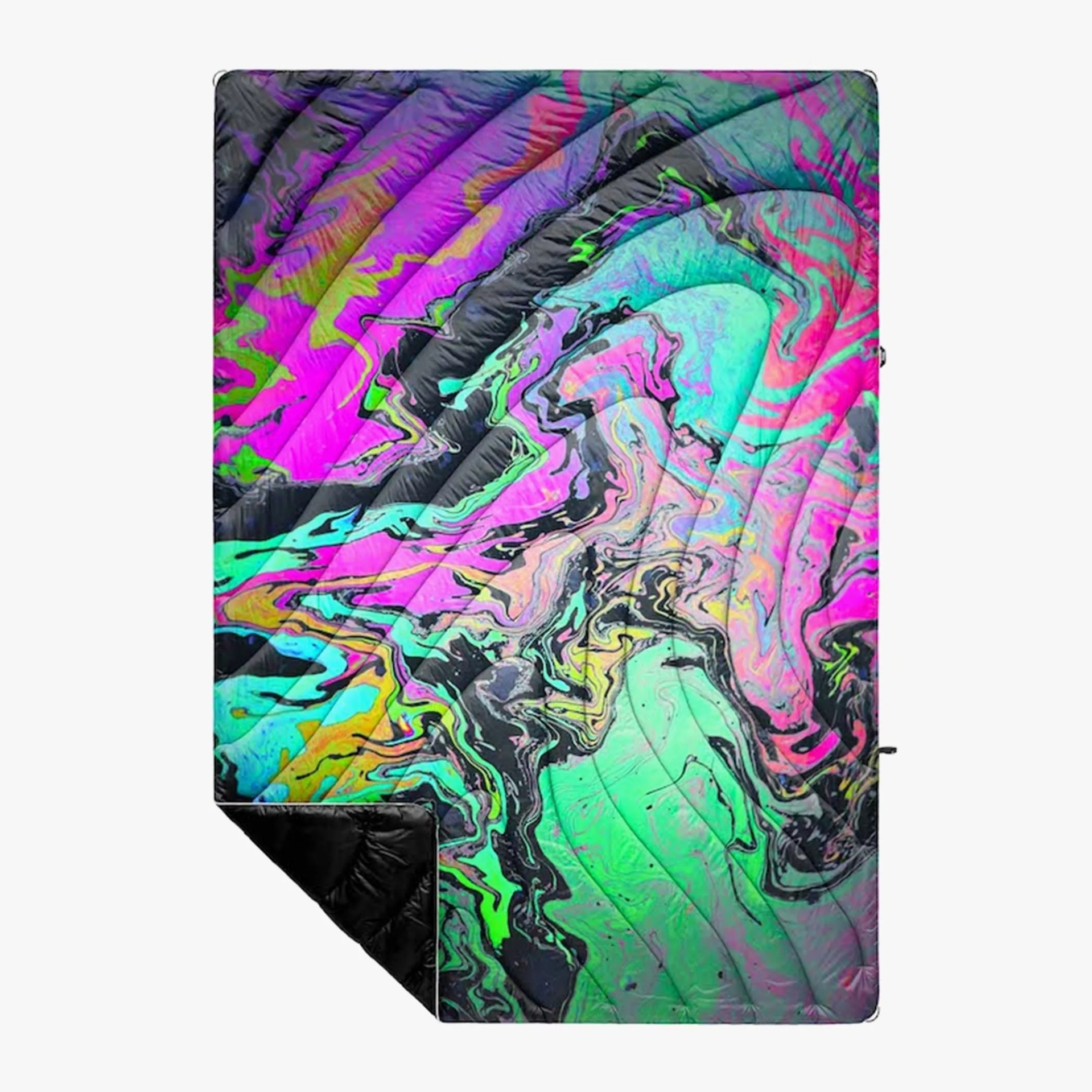 Rumpl Original Puffy Blanket Liquid Neon