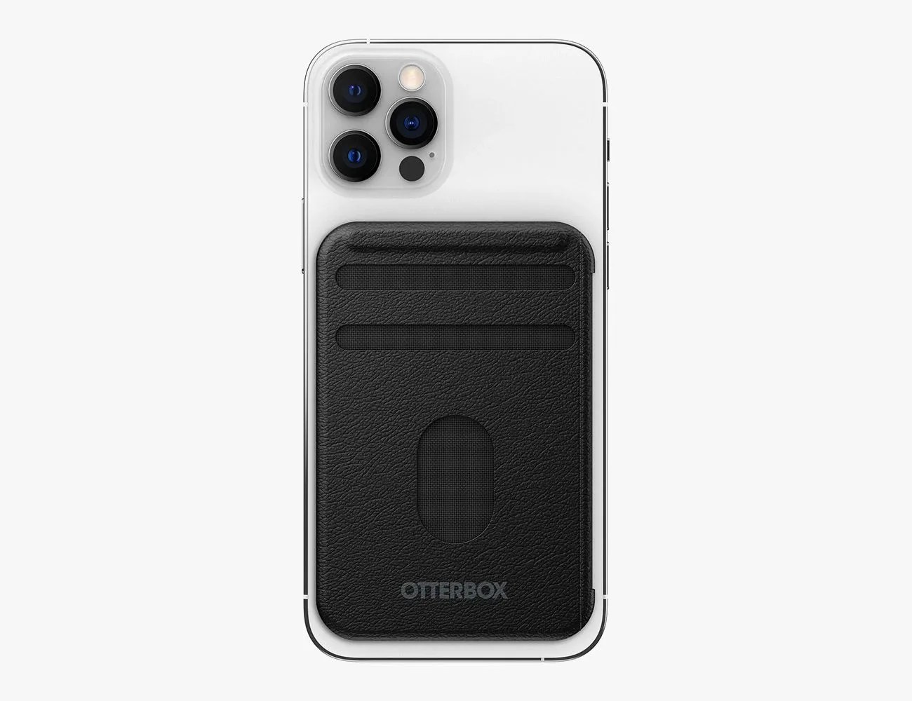 phone with a wallet case on the back
