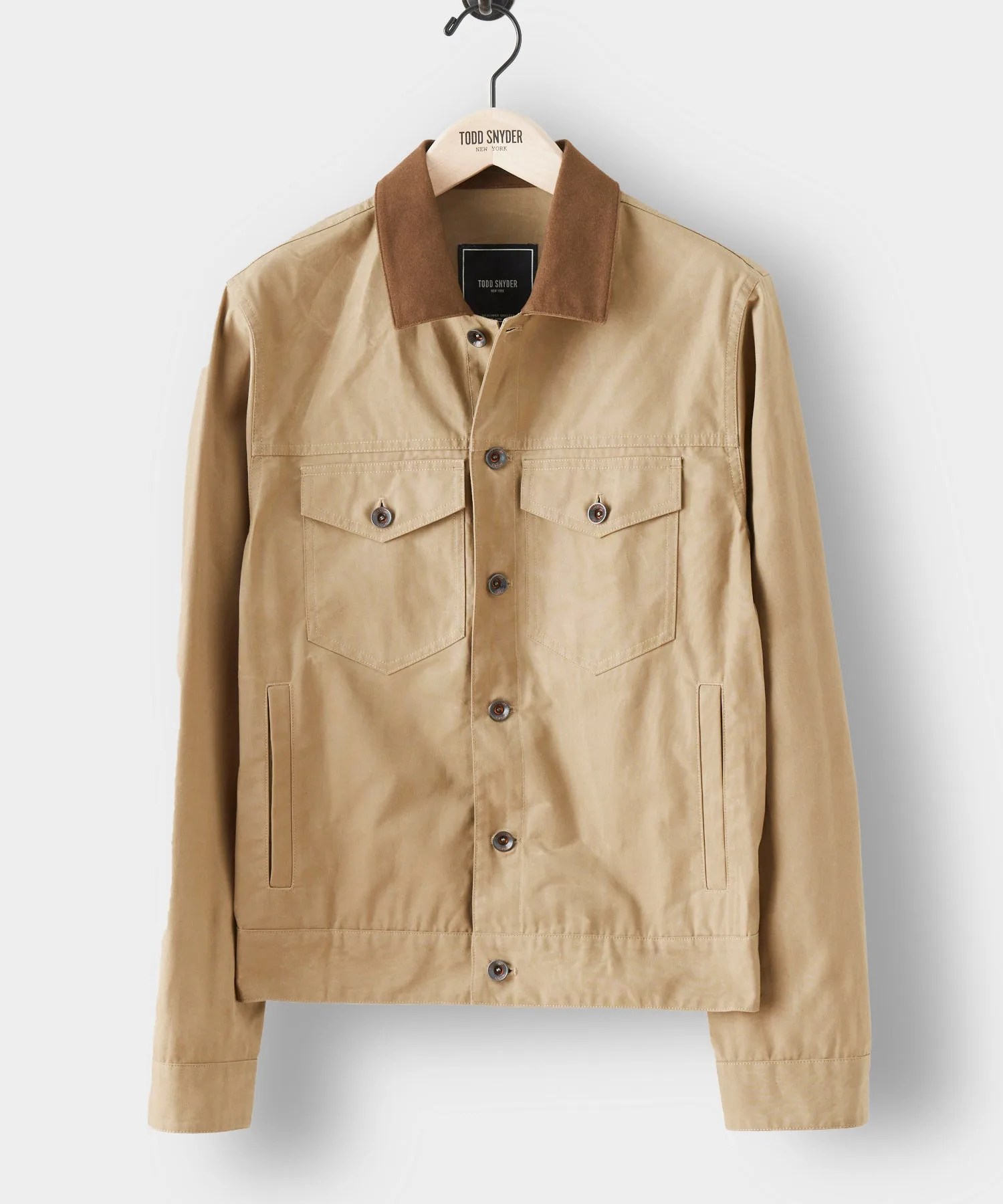 english waxed dylan jacket in light tan