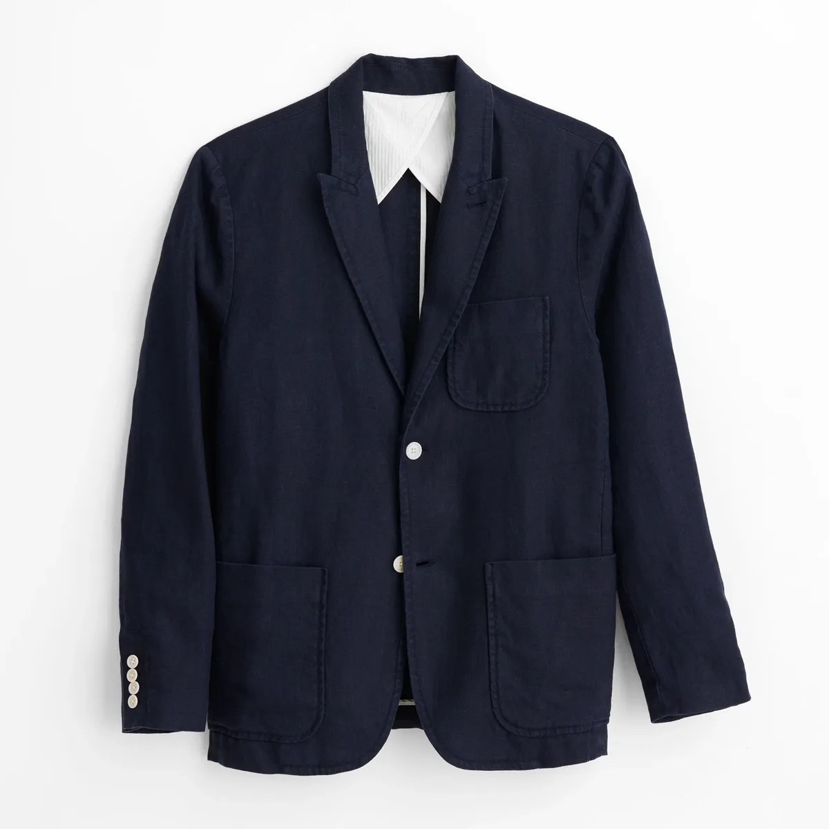 Alex Mill Mercer navy summer blazer on white background