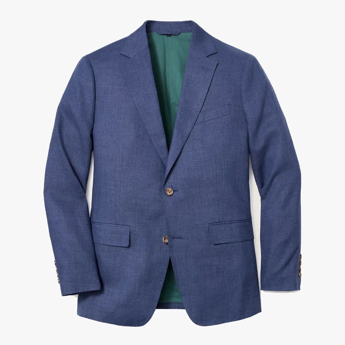 Bonobos Jetsetter Italian Linen Blazer in bright navy on grey background