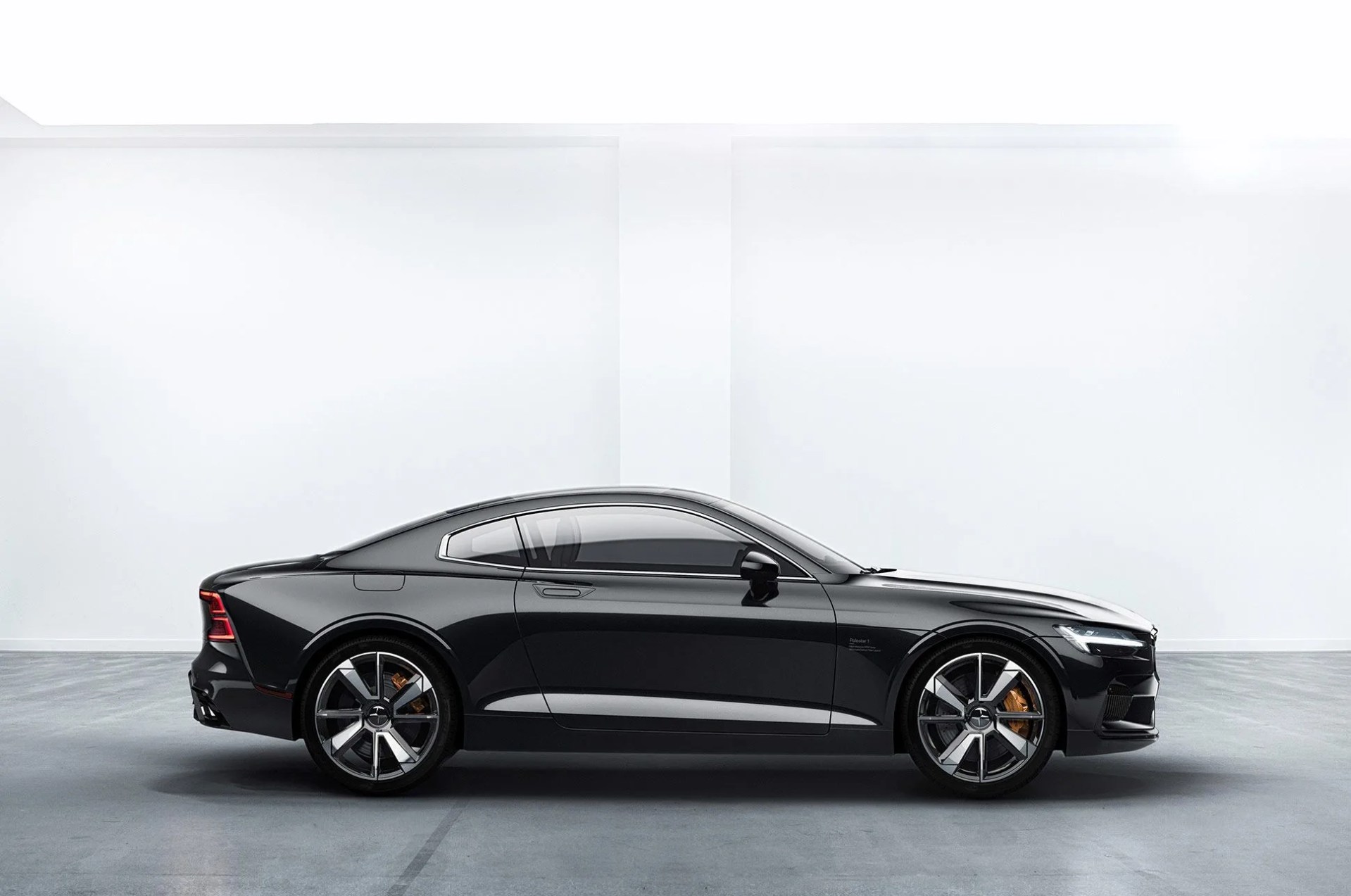polestar 1 from the side in a well lit studio