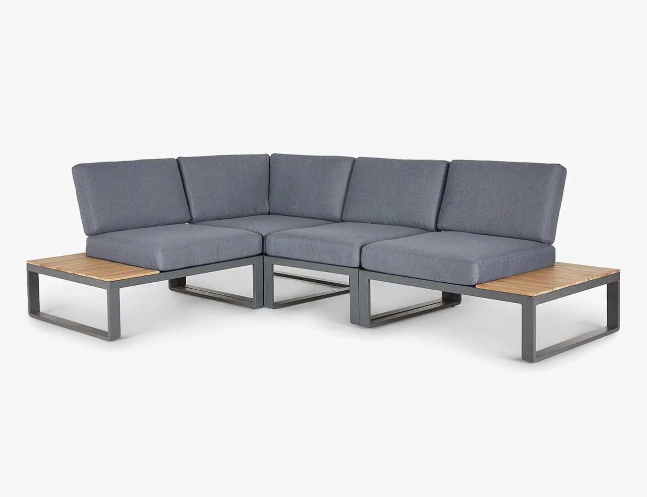 kezia whale gray corner modular sectional