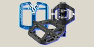 collage of three bike pedals