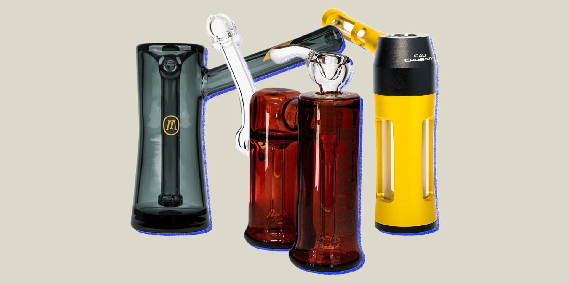 collage of three bubbler pipes
