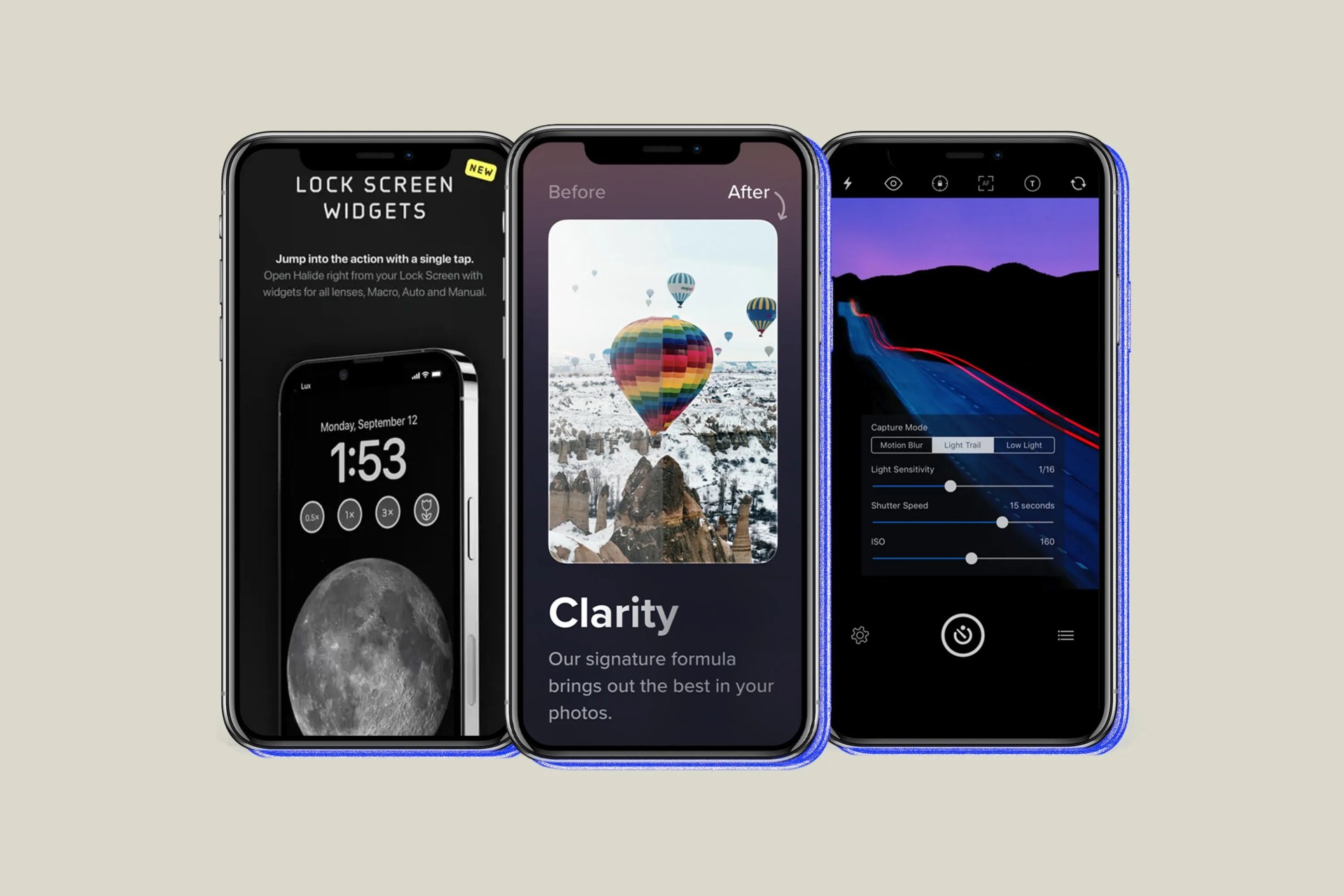 collage of apps on three iphones