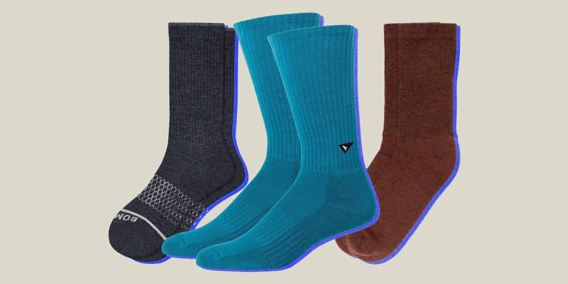 collage of three pairs of socks