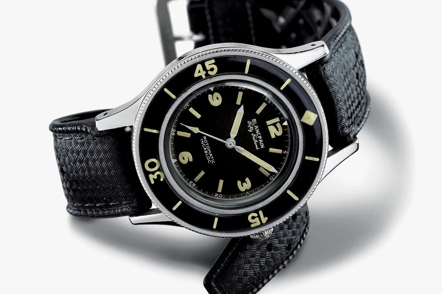 a blancpain fifty fathoms dive watch