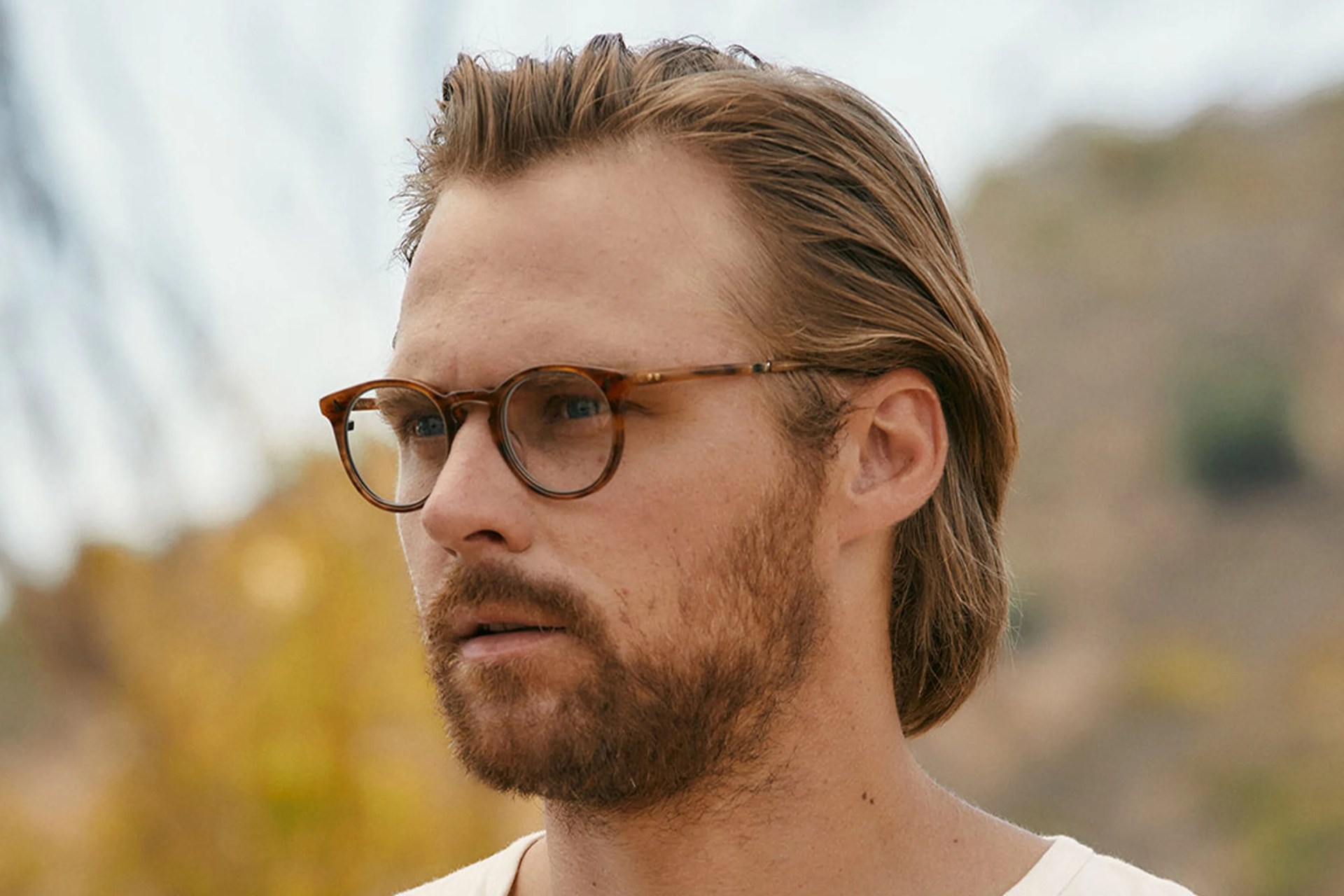 a man wearing glasses