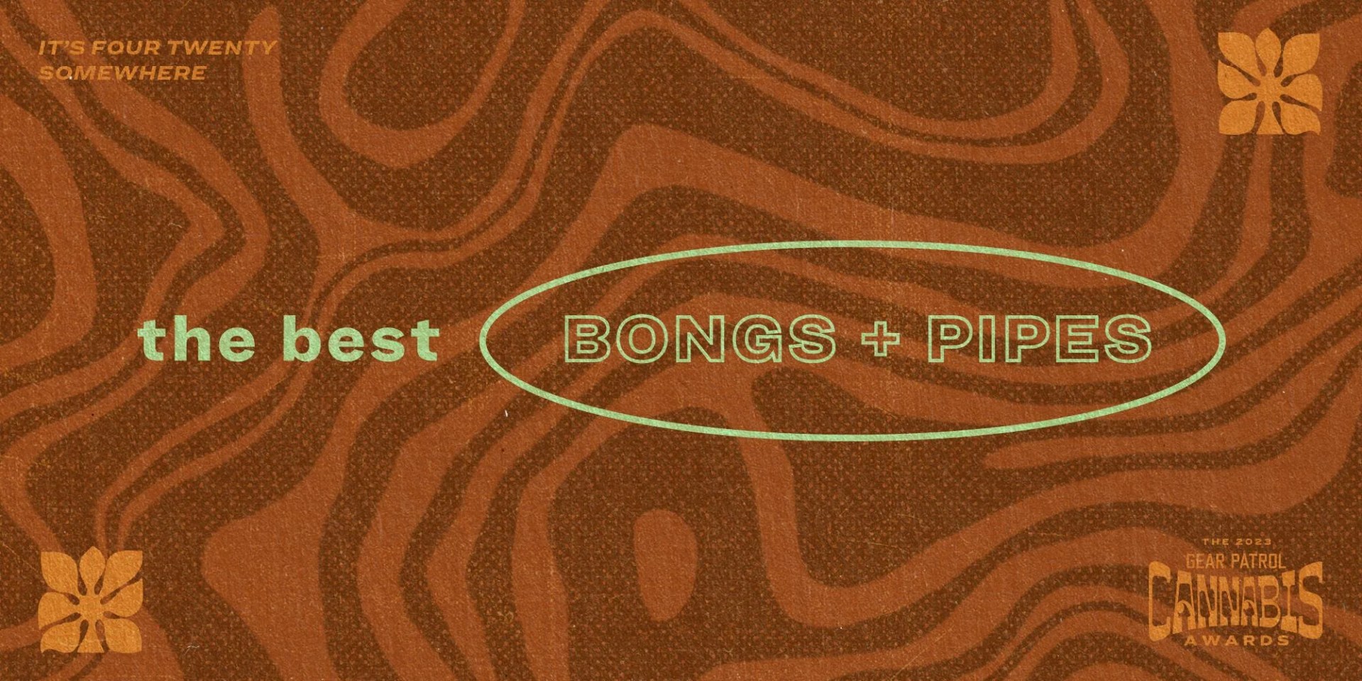 graphic with text that says the best bongs and pipes