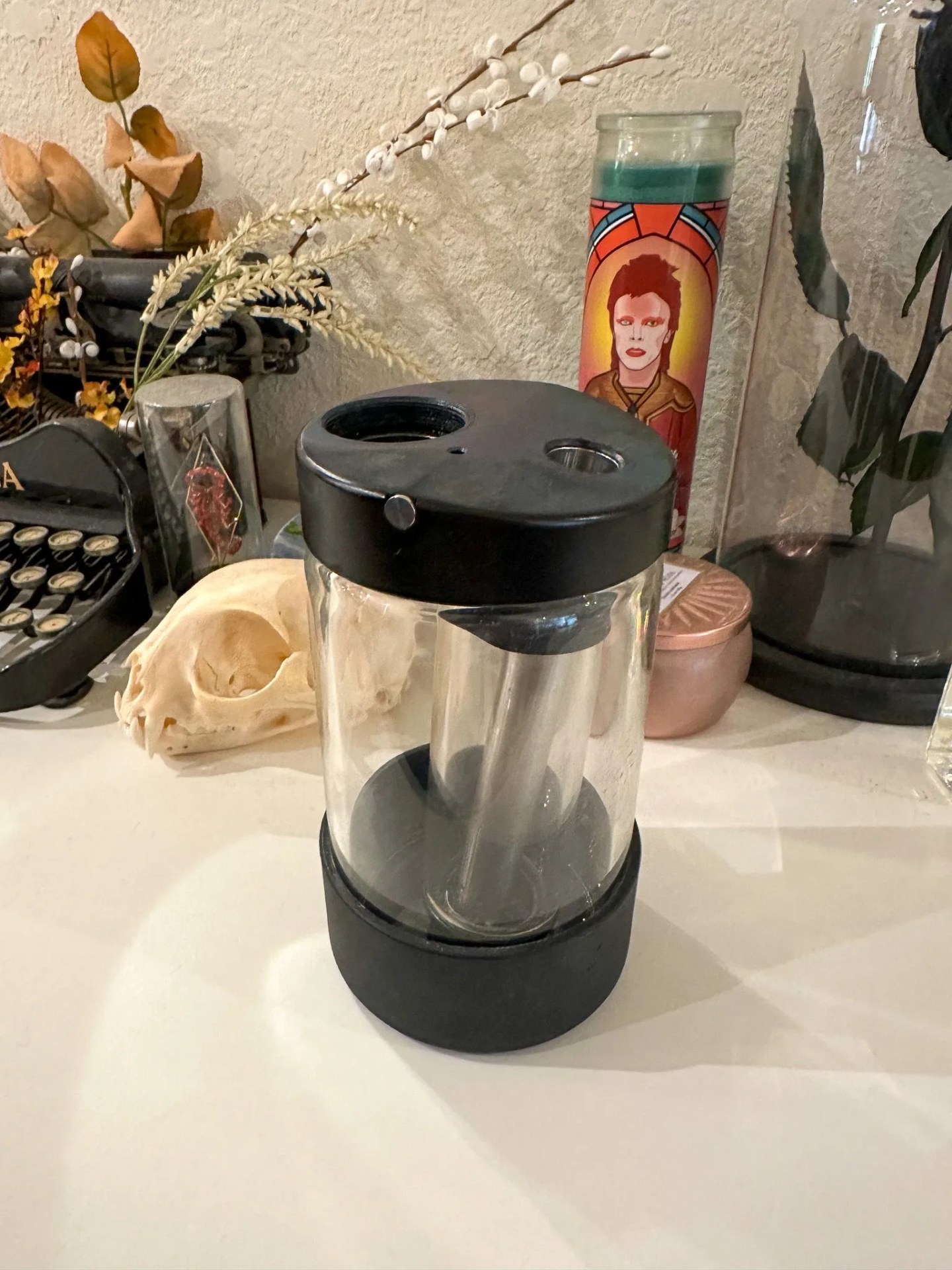 capsule water pipe on a desk