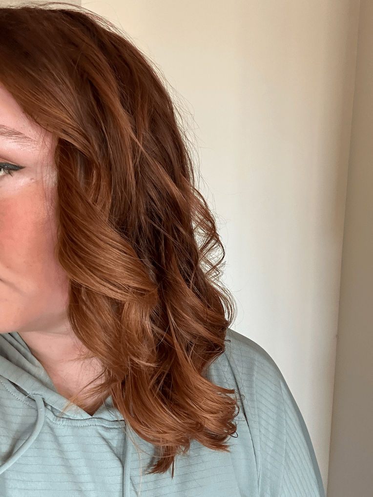 hair curled with dyson