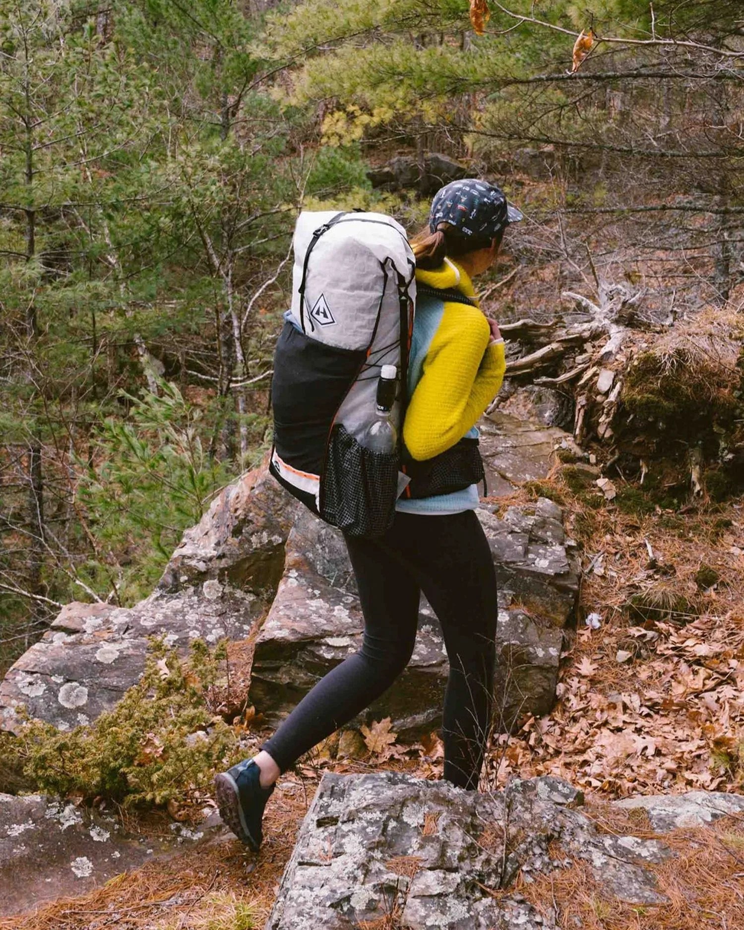 a woman hiking