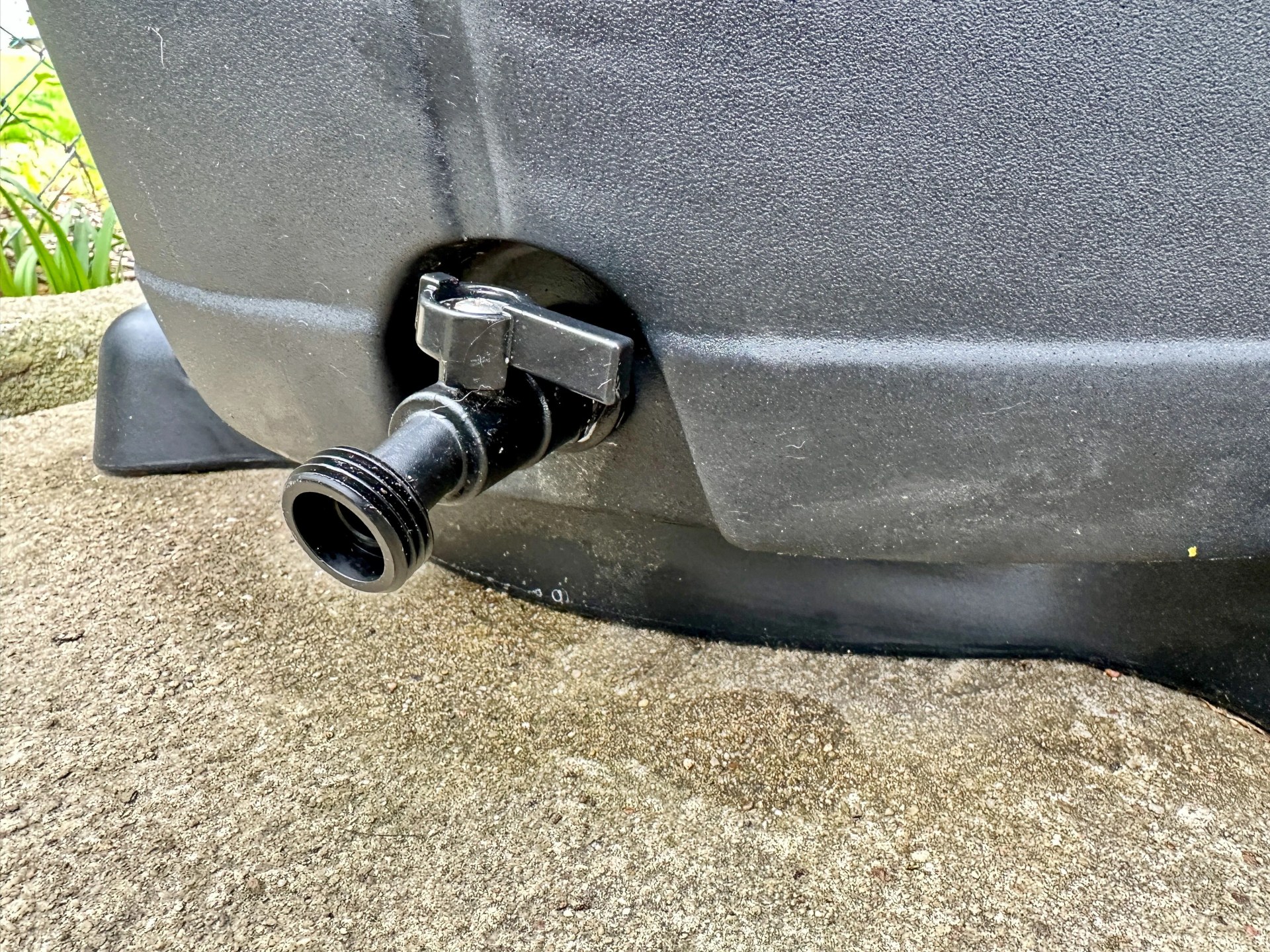 the drain on the bottom of an ice barrel