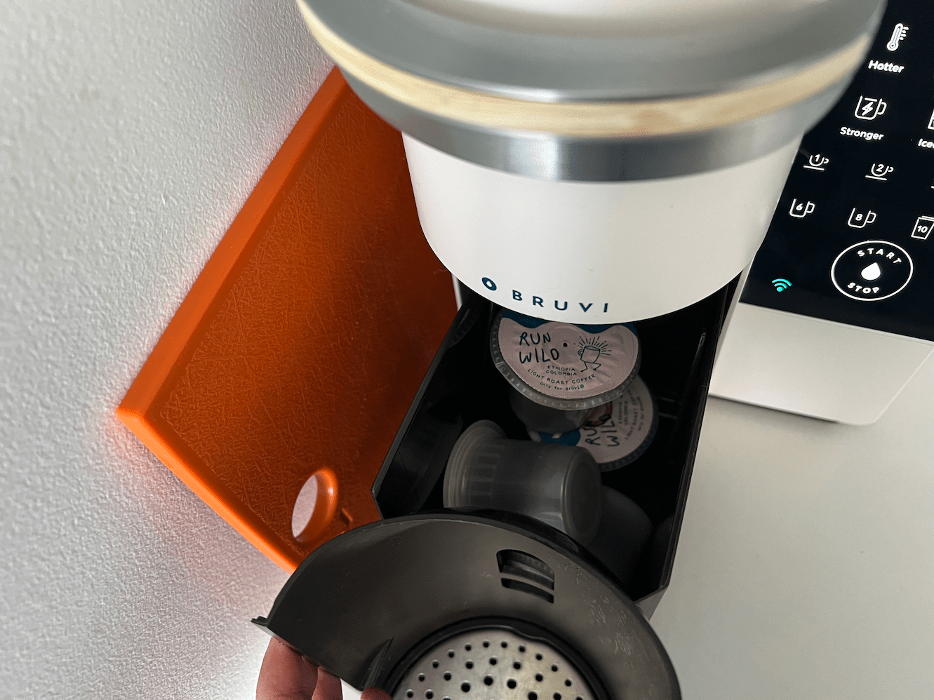 bruvi coffee maker close up