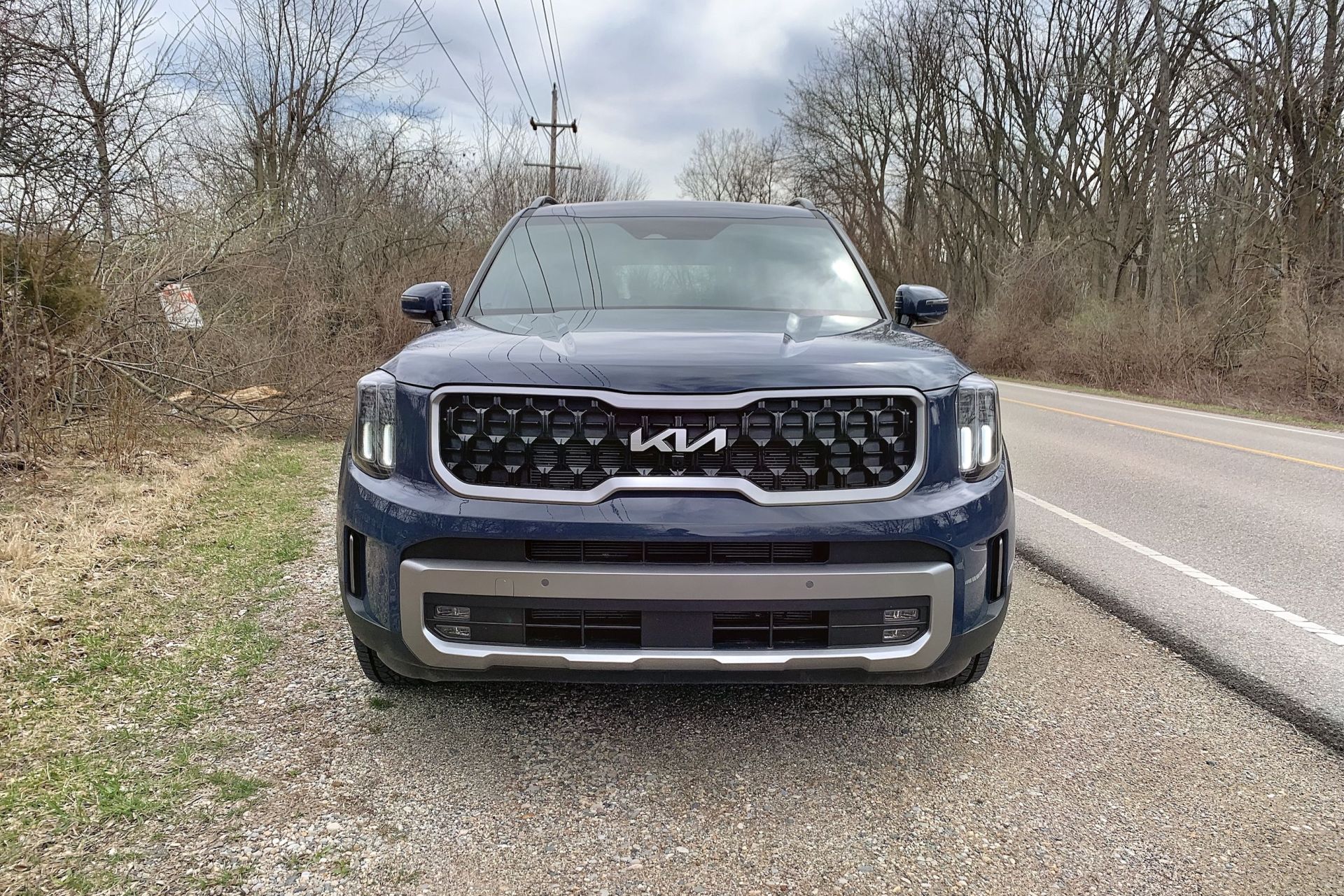 kia telluride from the front