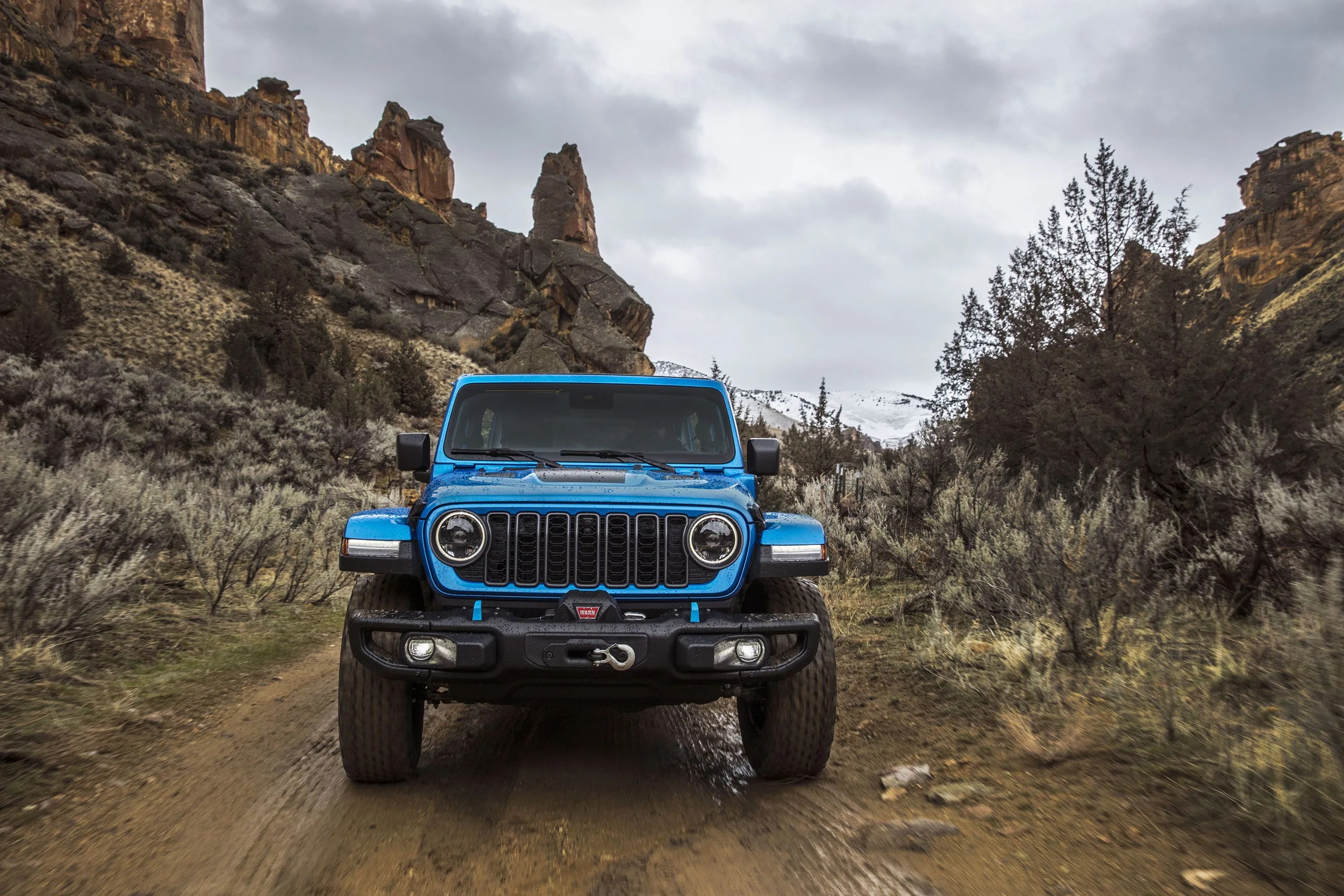 new 2024 jeep® wrangler rubicon x 4xe with available factory installed 8,000 lb capacity warn winch