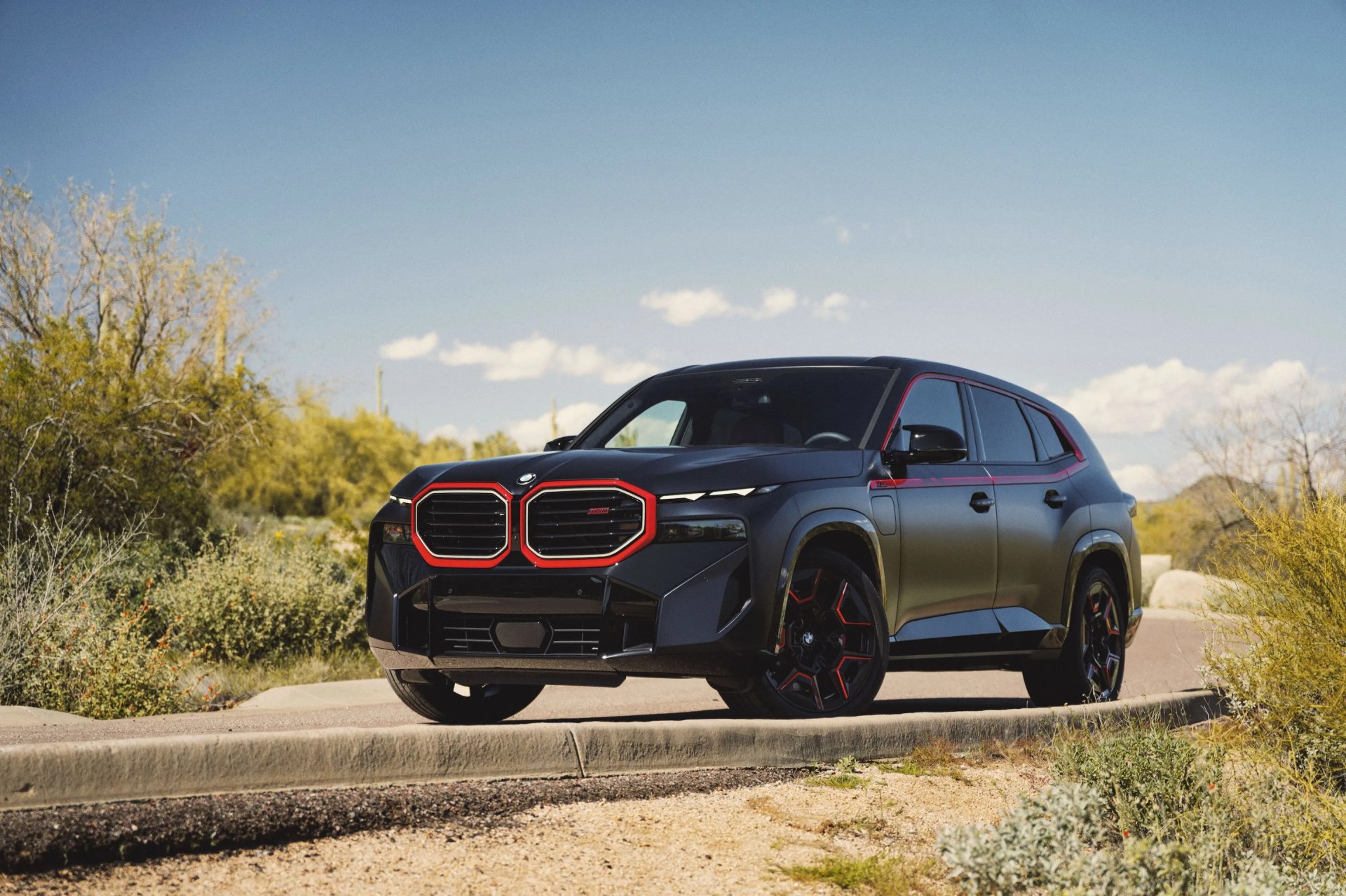 bmw xm label red in the desert