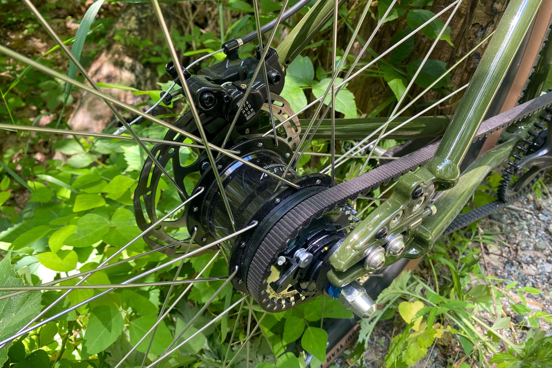 close up of the priority apollo bike rear wheel