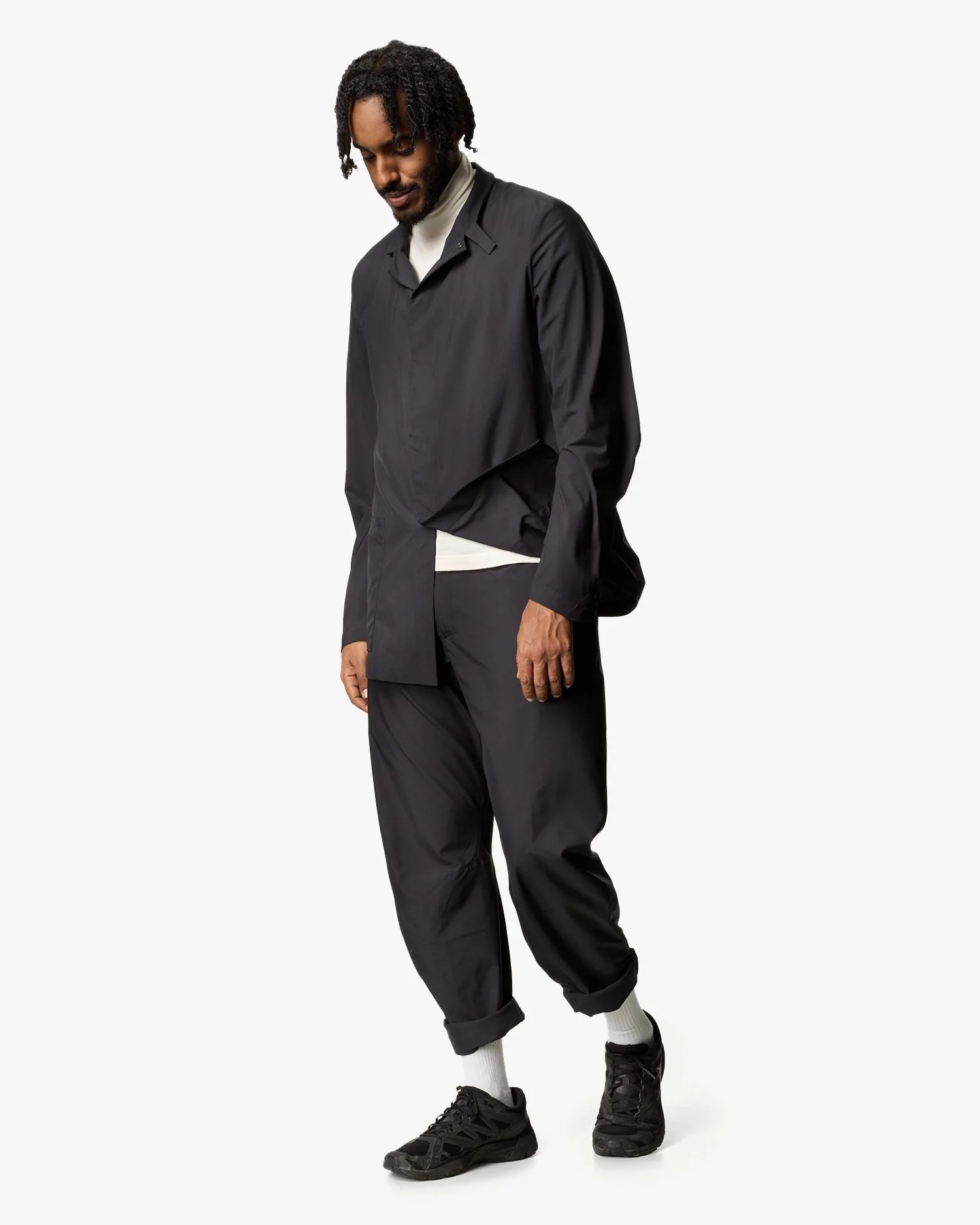 man wearing houdini less collection