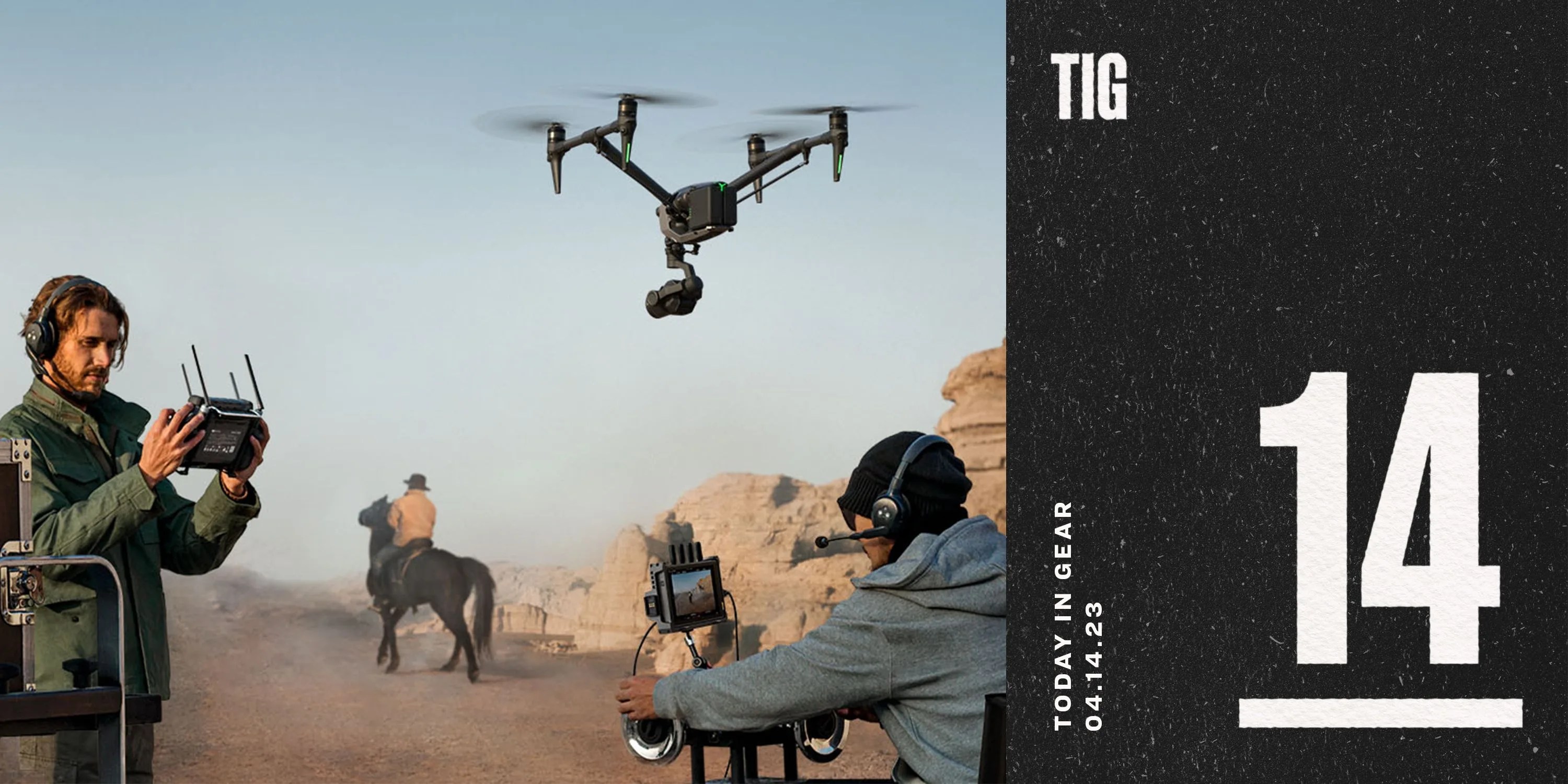 today in gear april 14 2023 two men using the dji inspire 3 drone to capture images